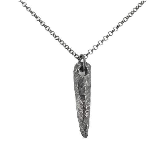 Black rustic silver necklace
