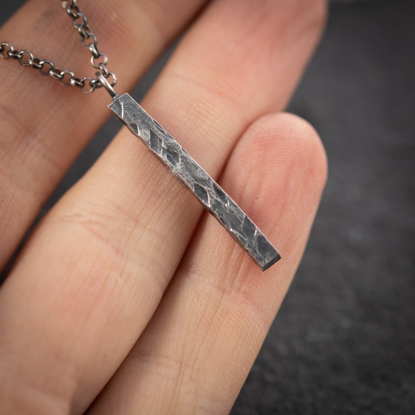 Mens silver Necklace, Handmade Silver jewelry, Minimalist jewelry, Christmas boyfriend gift, Unique gifts, Husband gift, Gift for him