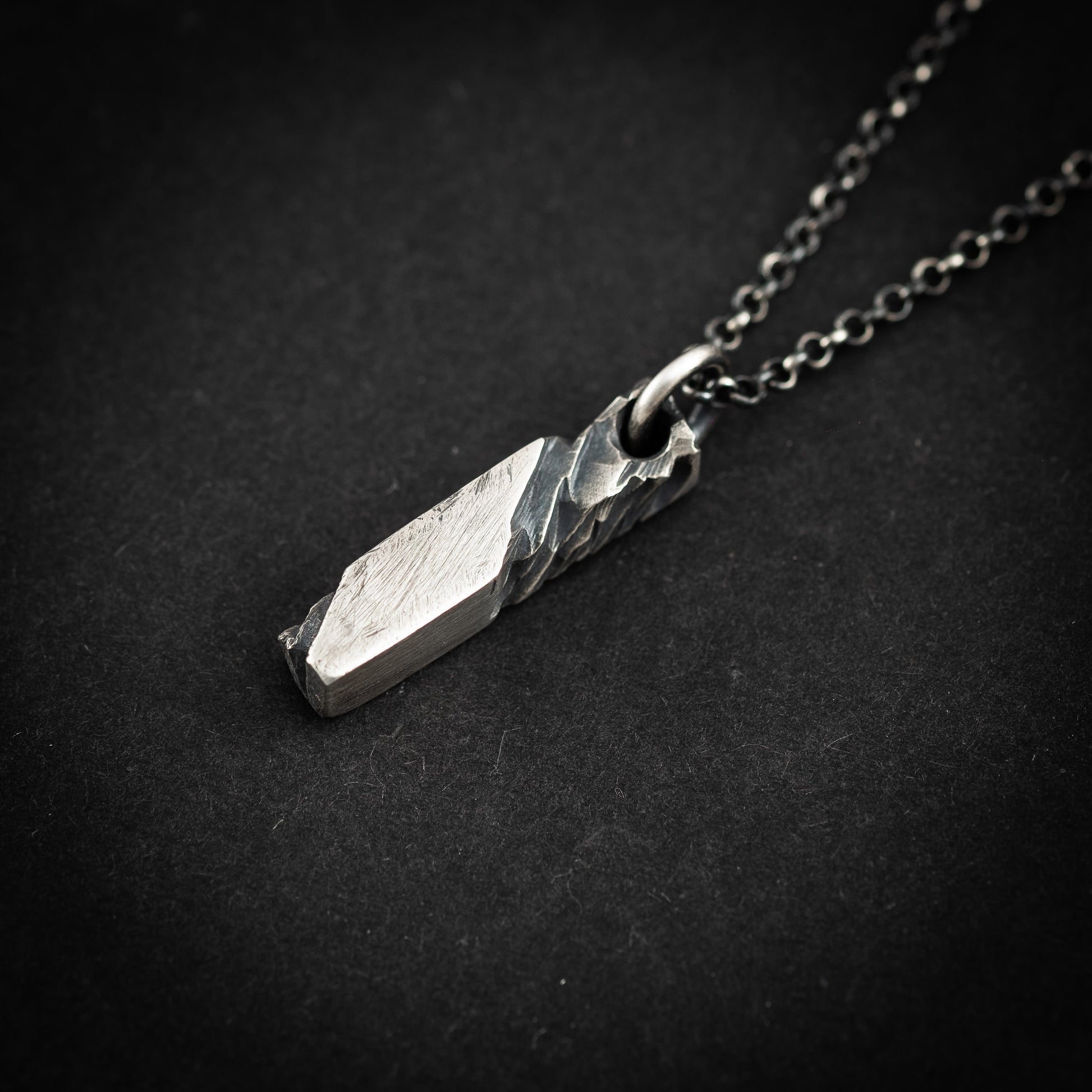 Silver mens pendant necklace, Handmade Rustic Mens Necklace, Anniversary Gift for Husband, Boyfriend Gift, Statement Necklace for Man