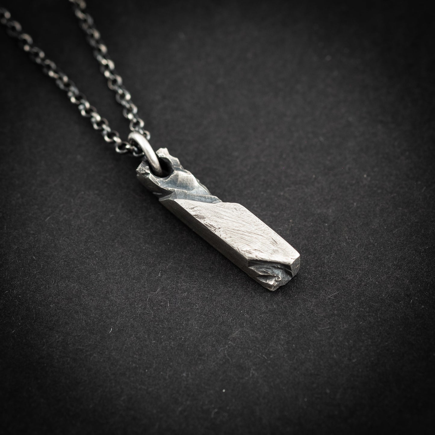 Silver mens pendant necklace, Handmade Rustic Mens Necklace, Anniversary Gift for Husband, Boyfriend Gift, Statement Necklace for Man