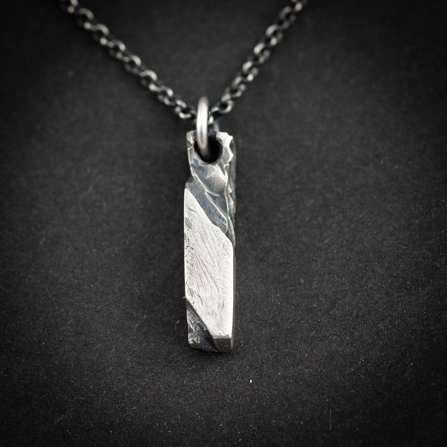 Silver mens pendant necklace, Handmade Rustic Mens Necklace, Anniversary Gift for Husband, Boyfriend Gift, Statement Necklace for Man