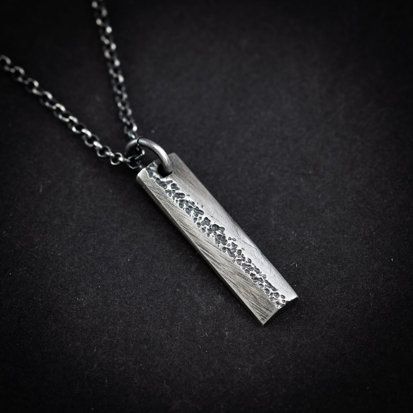 Oxidized Rustic Sterling Silver jewelry for men or women, Handmade Modern jewelry