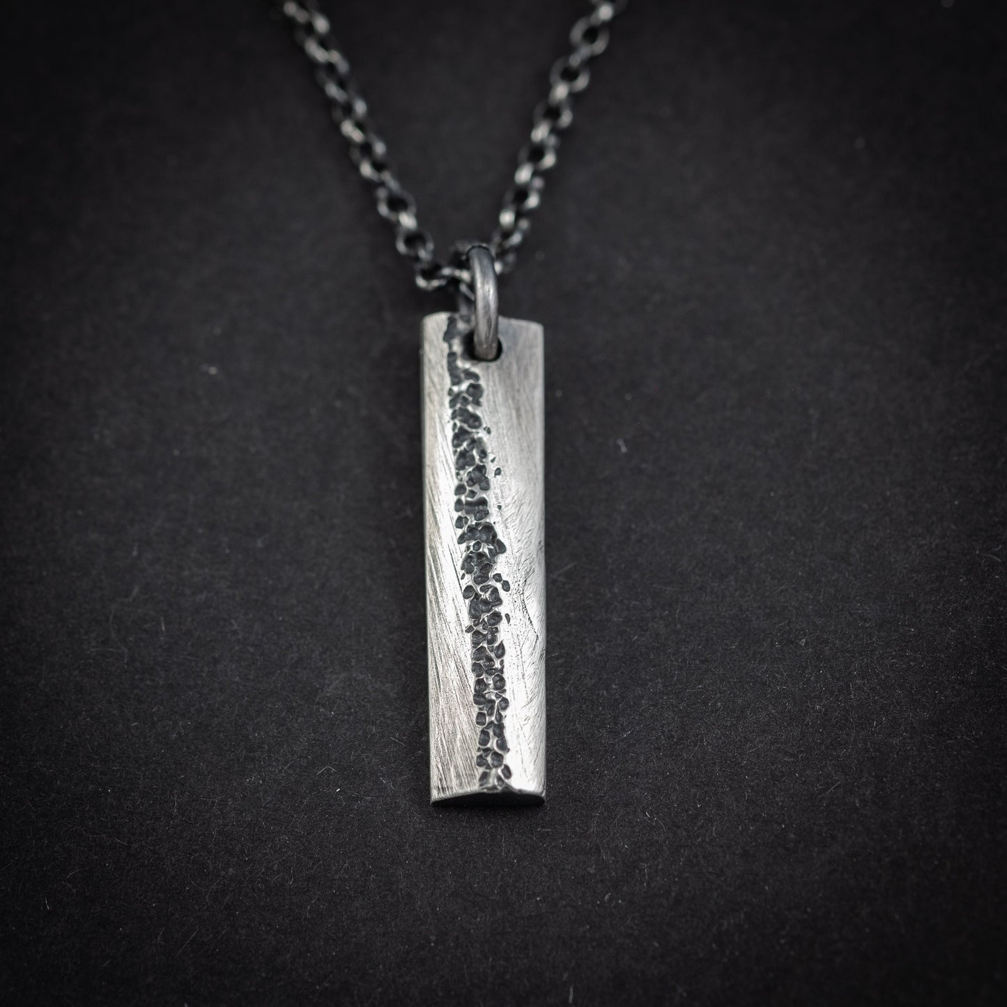 Oxidized Rustic Sterling Silver jewelry for men or women, Handmade Modern jewelry