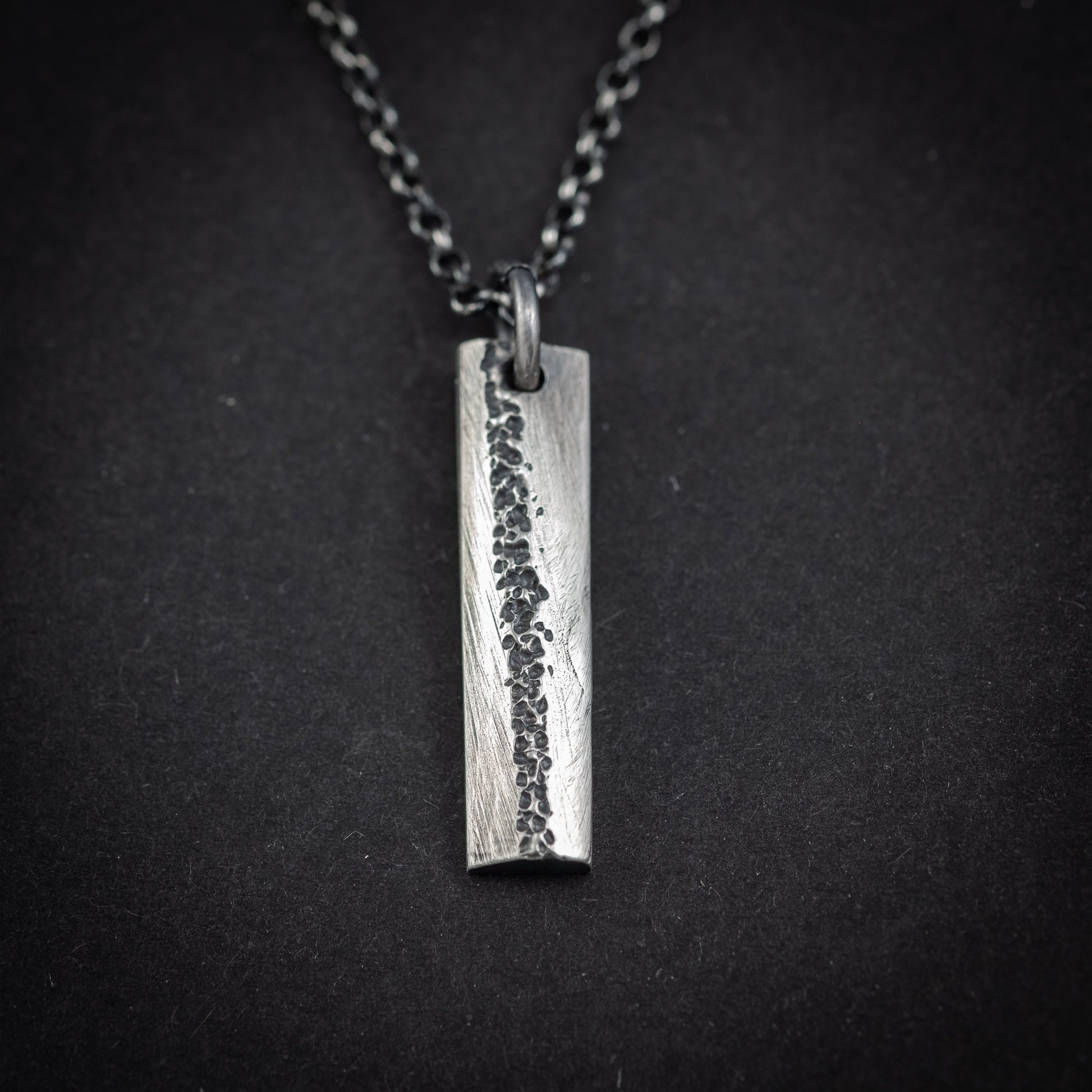Oxidized Rustic Sterling Silver jewelry for men or women, Handmade Modern jewelry