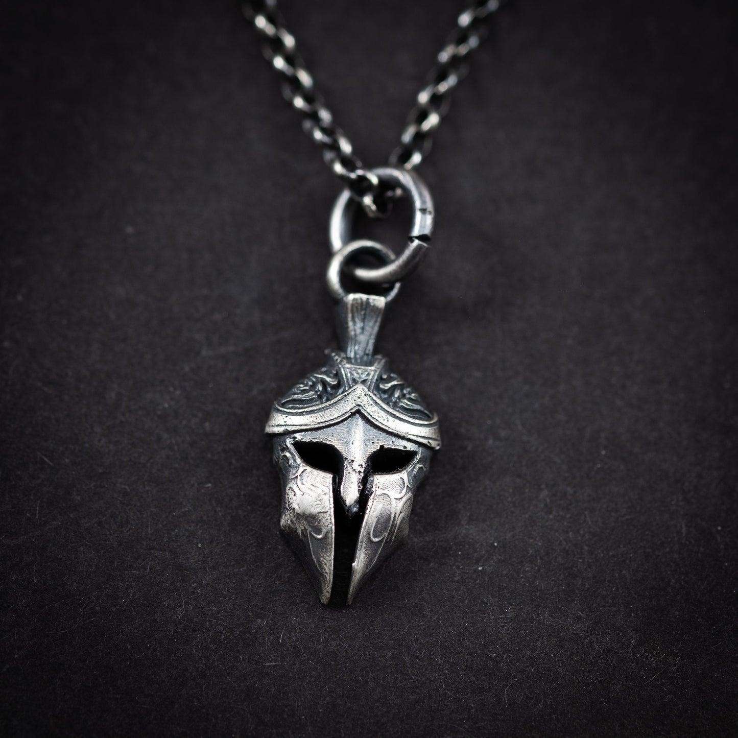 Men Silver Warrior helmet necklace, Spartan Gladiator pendant, Protection amulet, handmade silver jewelry for men, Greek mythology, men gift