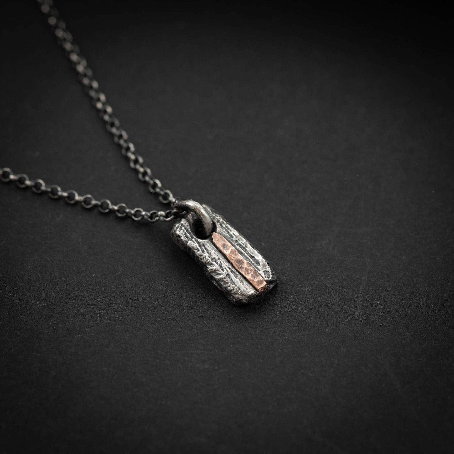 Mens Silver And copper necklace, Mens gift, Handmade jewelry, Stress relief Protection necklace, Gift for him, Boyfriend gift, Husbant gift