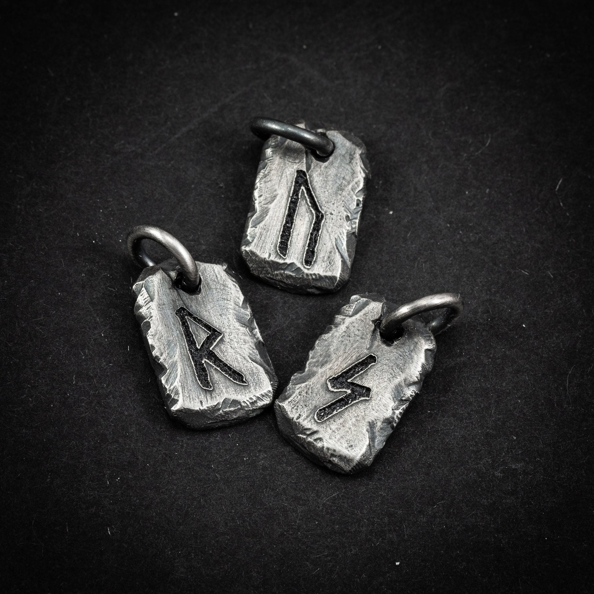 Silver Viking Rune Pendant Necklace for Men, Custom Nordic Jewelry, Personalized Norse Mythology Gift for Him
