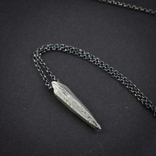 Spike silver necklace