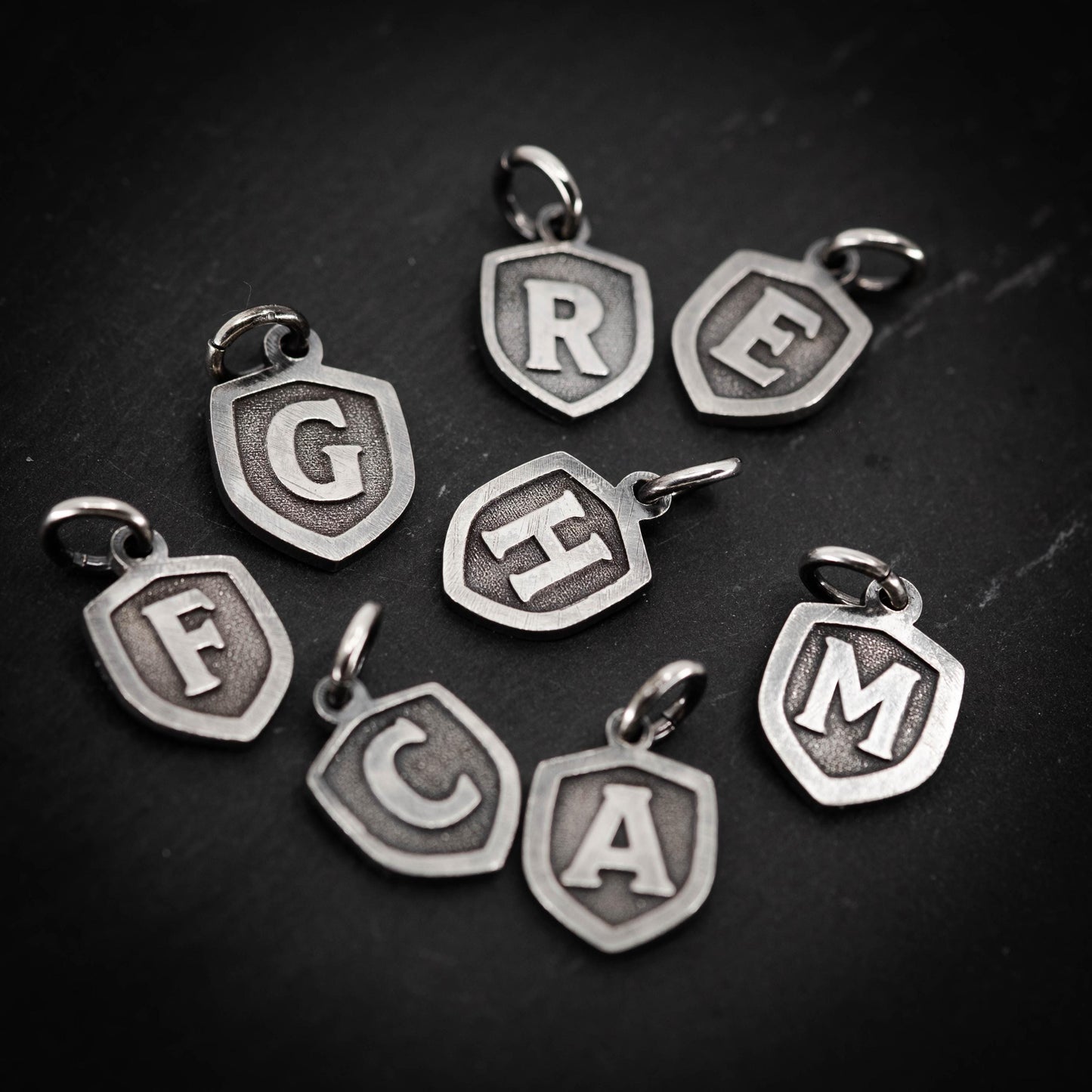 Men's silver initial necklace, Custom Letter gift For Men, Personalized Jewelry, Gift For Him