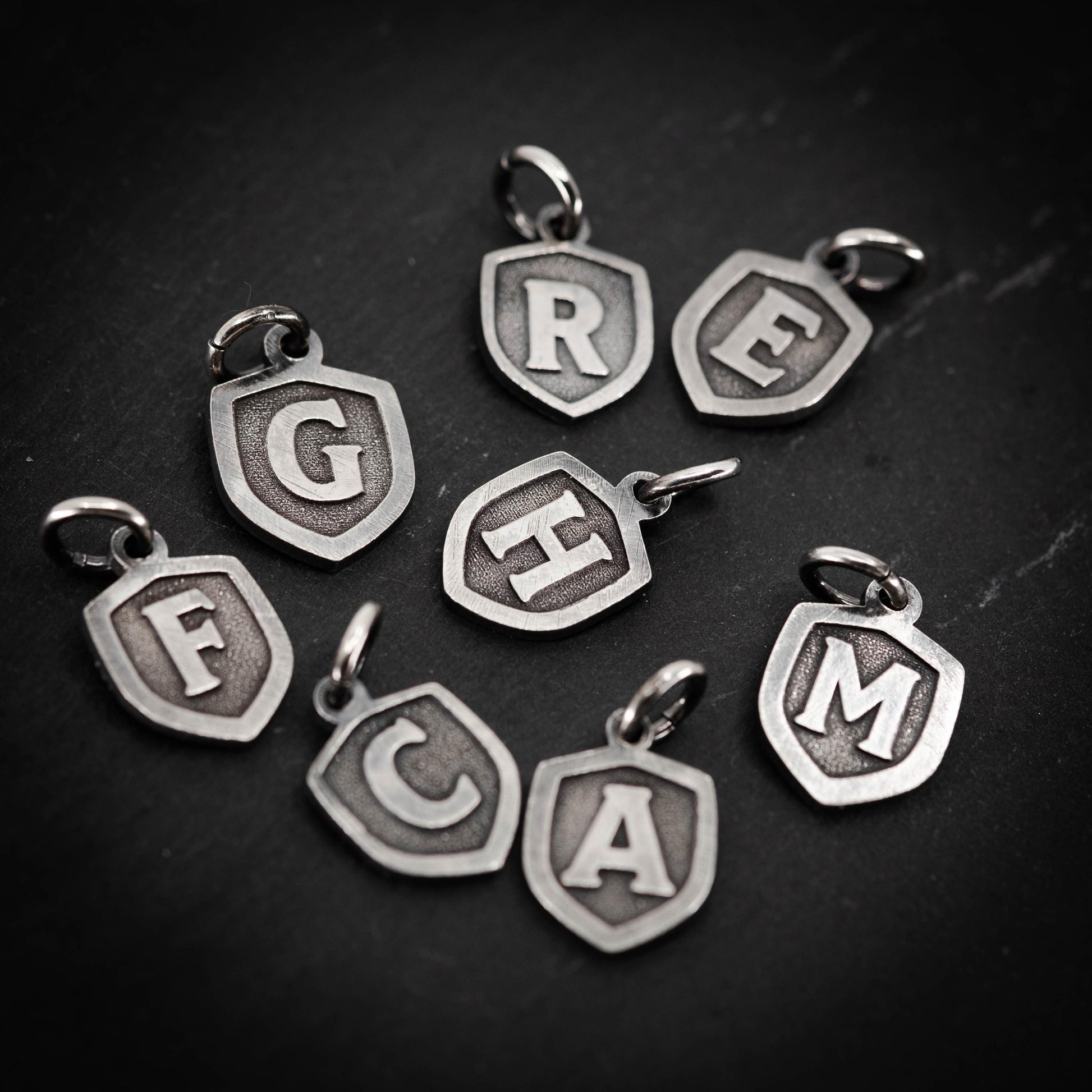 Men's silver initial necklace, Custom Letter gift For Men, Personalized Jewelry, Gift For Him