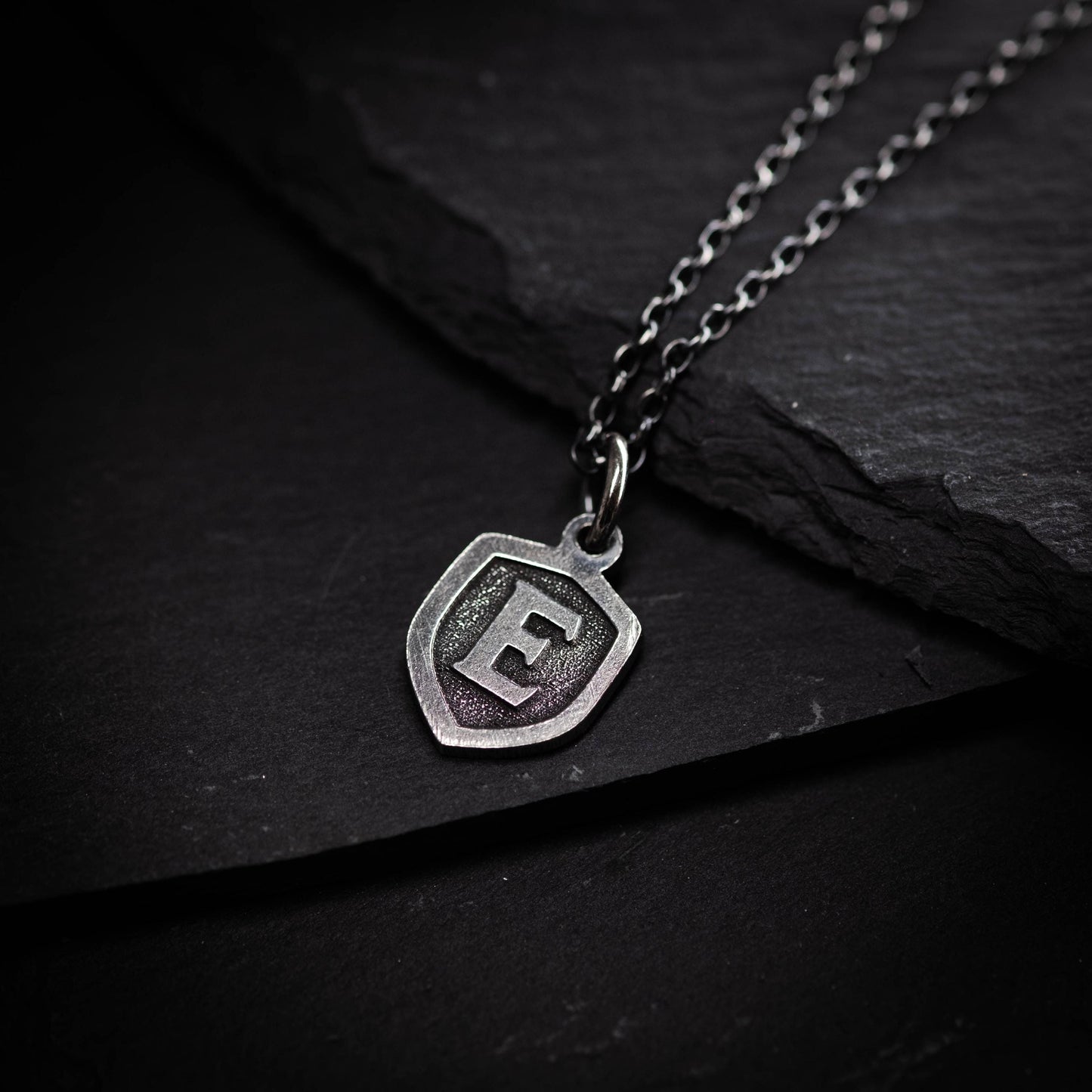 Men's silver initial necklace, Custom Letter gift For Men, Personalized Jewelry, Gift For Him