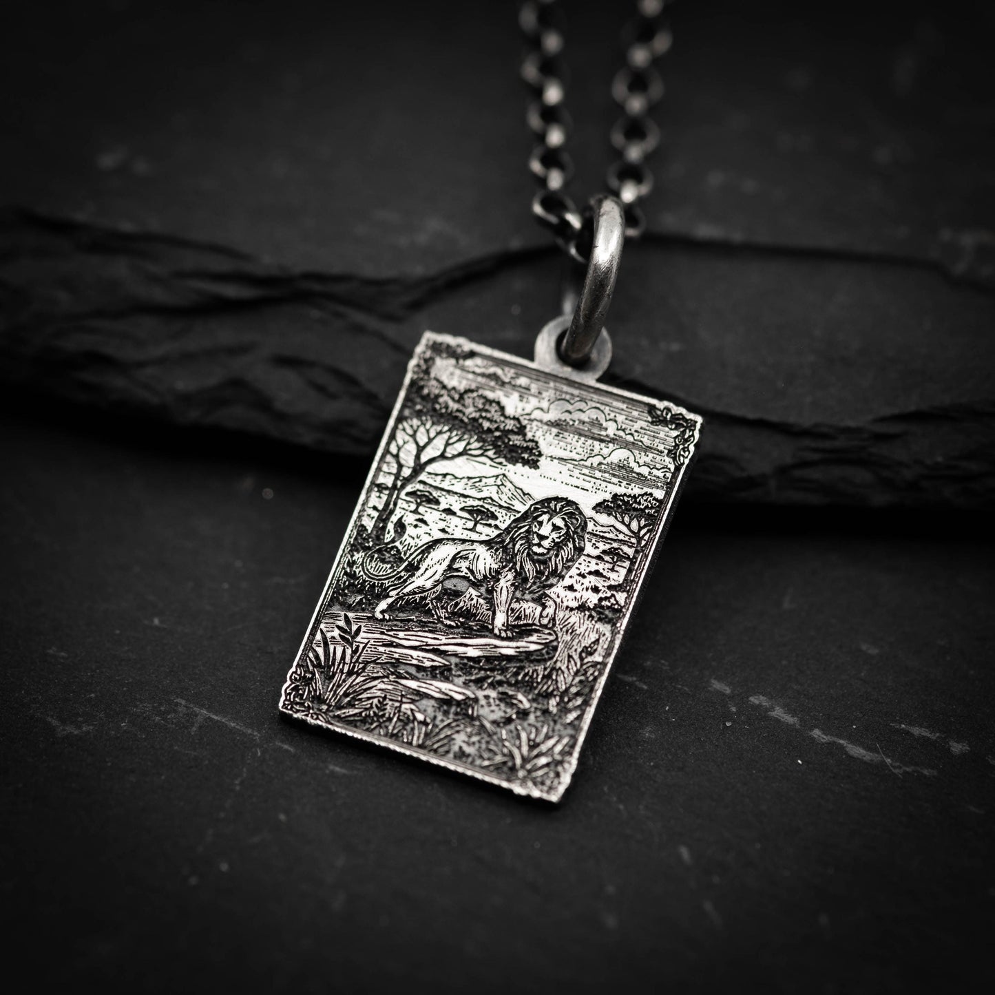 Sterling Lion Pendant Necklace — Leo Zodiac, Protective Amulet, Bold Lion Jewelry