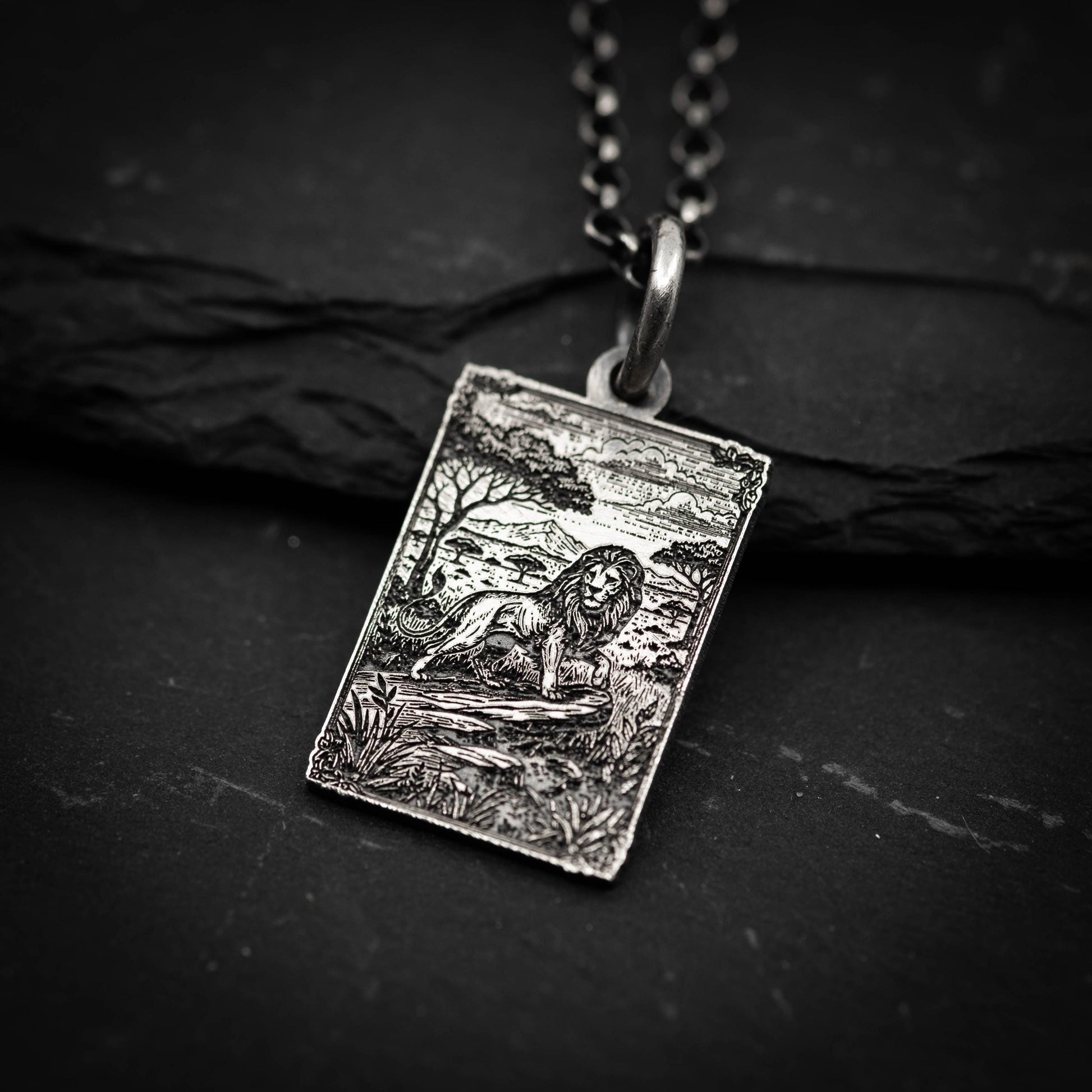 Sterling Lion Pendant Necklace — Leo Zodiac, Protective Amulet, Bold Lion Jewelry