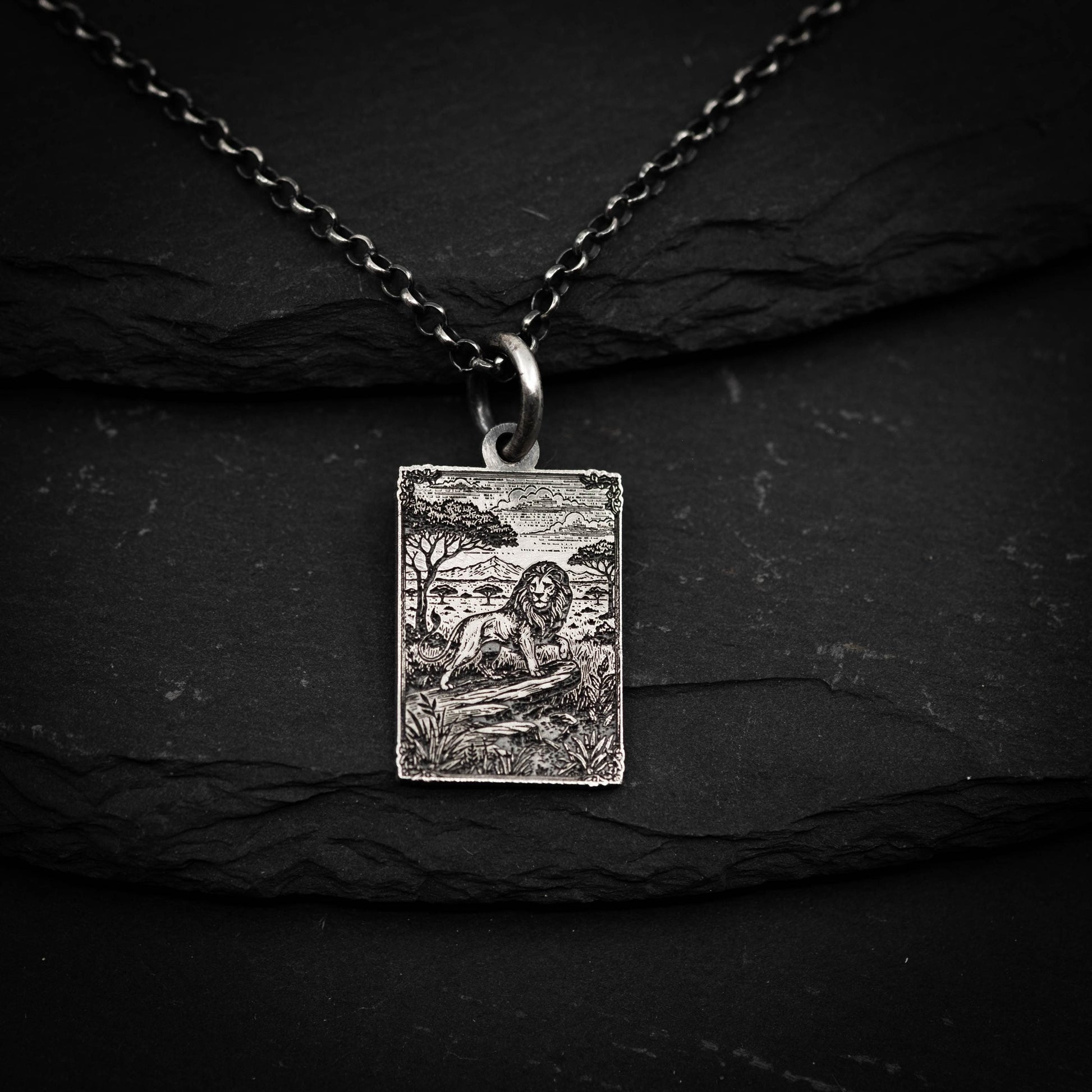 Sterling Lion Pendant Necklace — Leo Zodiac, Protective Amulet, Bold Lion Jewelry