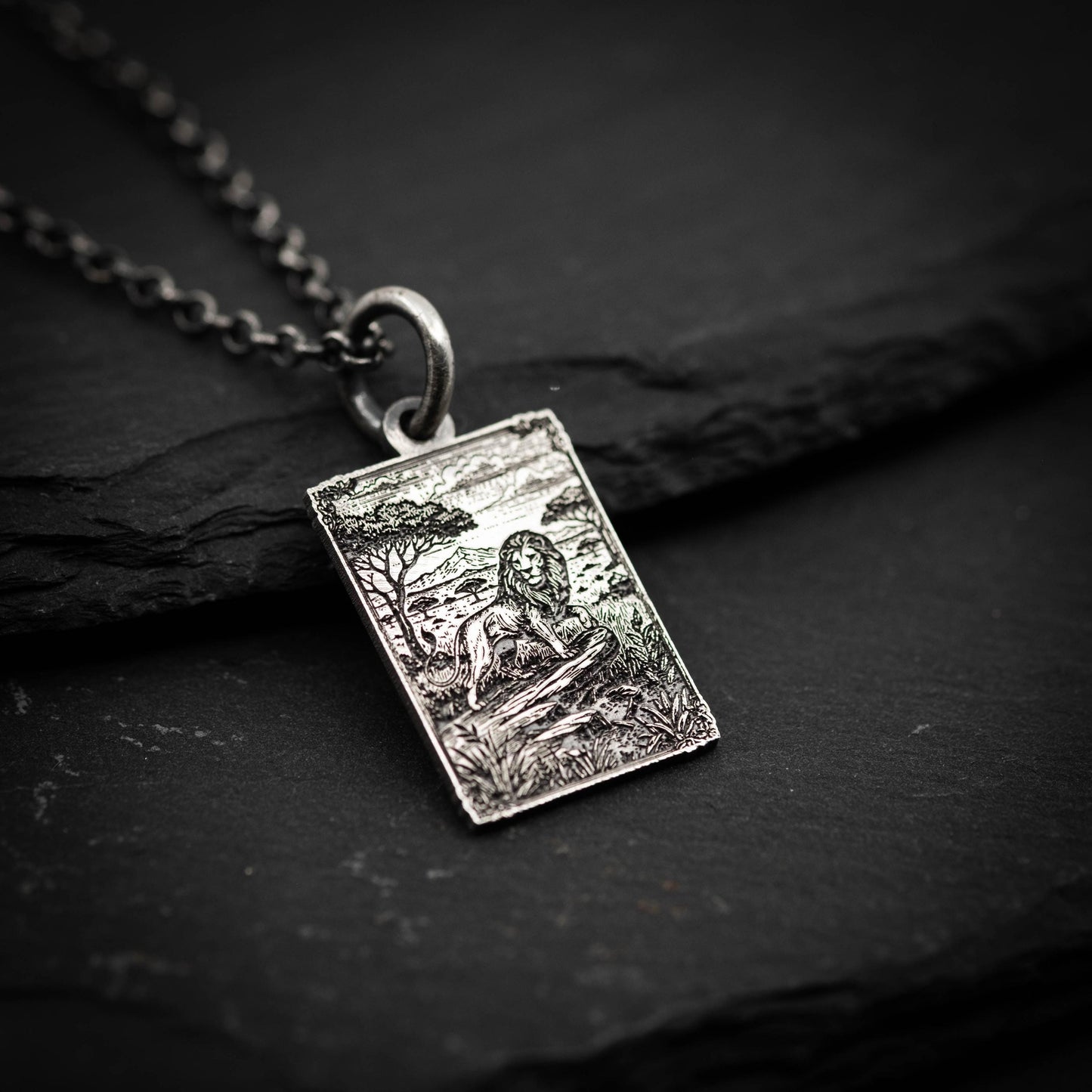 Sterling Lion Pendant Necklace — Leo Zodiac, Protective Amulet, Bold Lion Jewelry