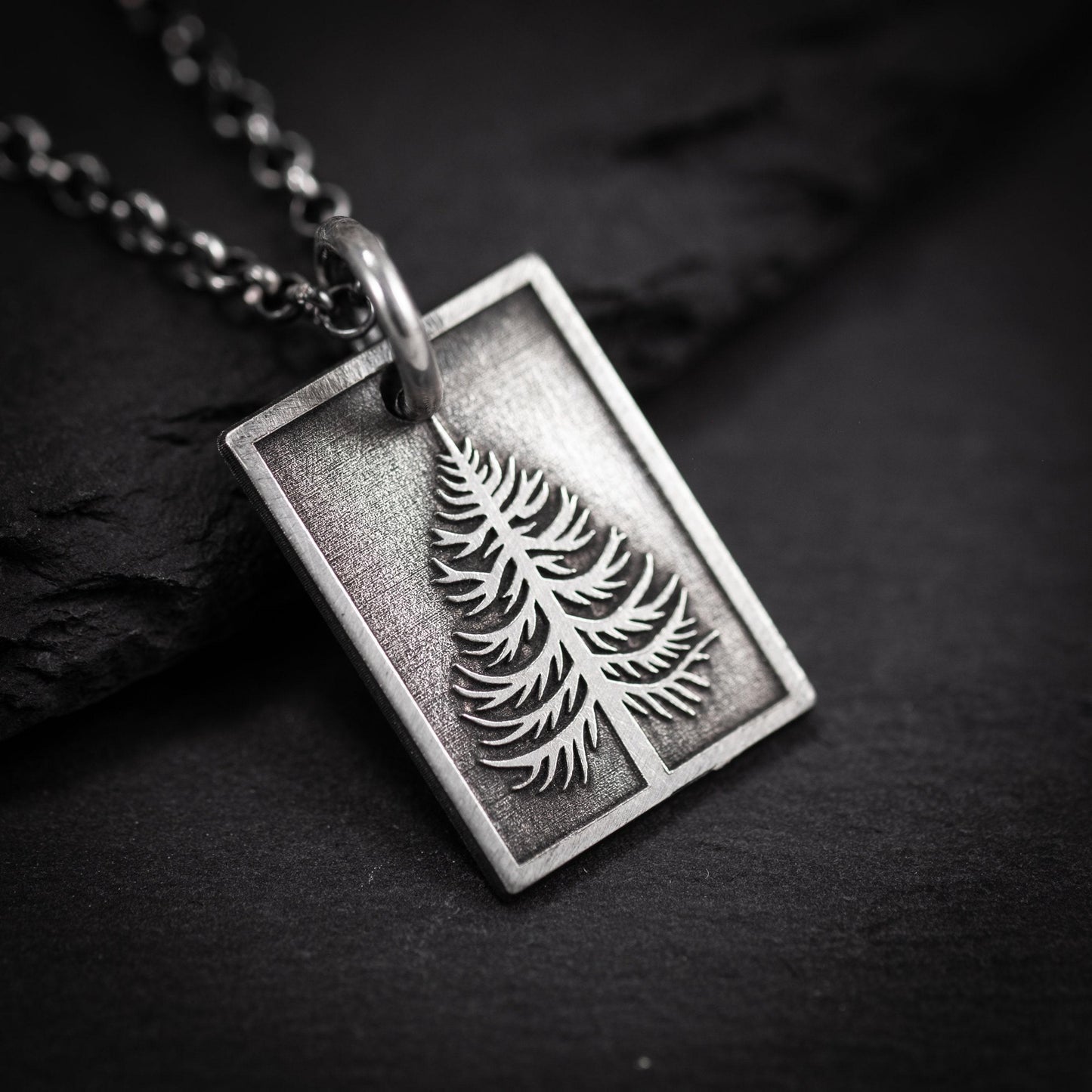 Personalized Silver Pine Tree Pendant Necklace, Engraved Forest Nature Jewelry, Unique Gift for Her or Him