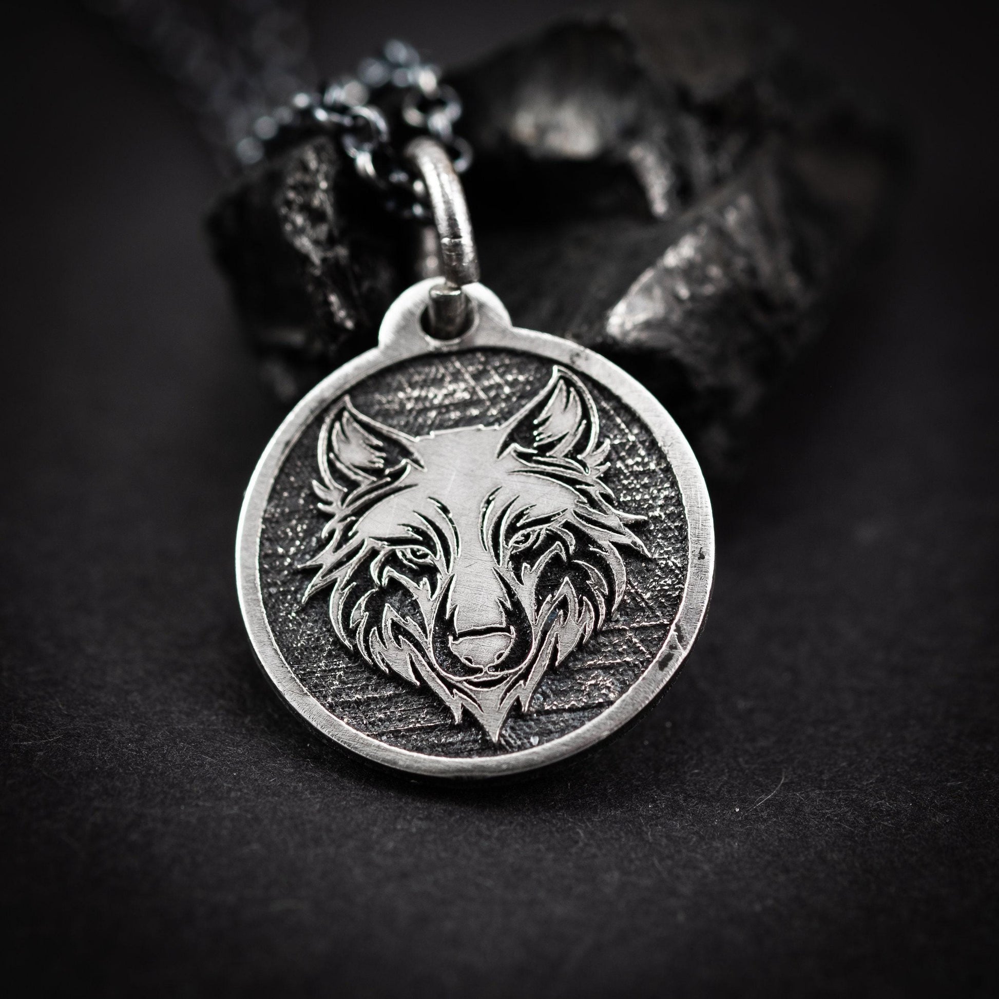 Wild Wolf Silver Men Necklace, Best Wolf Men Necklace, Nodric Wolf Charm Chain, Necklace For Men, Best Friend Gift Necklace