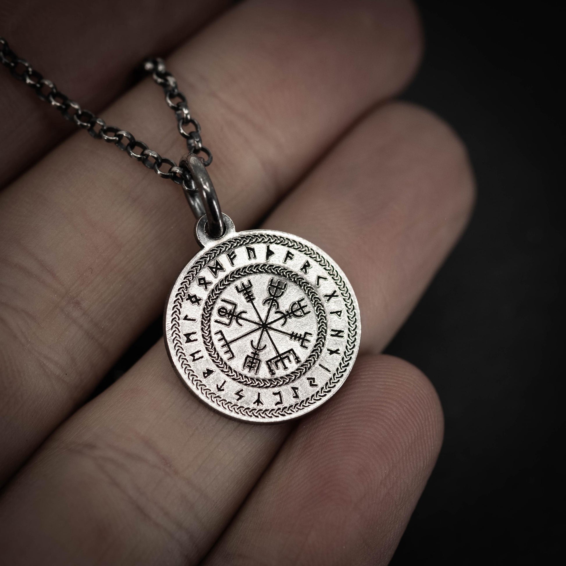 Vegvisir Viking Compass Rune Necklace, Personalized Handmade Norse Jewelry, Viking, Norse Mythology Gift for Men or Women