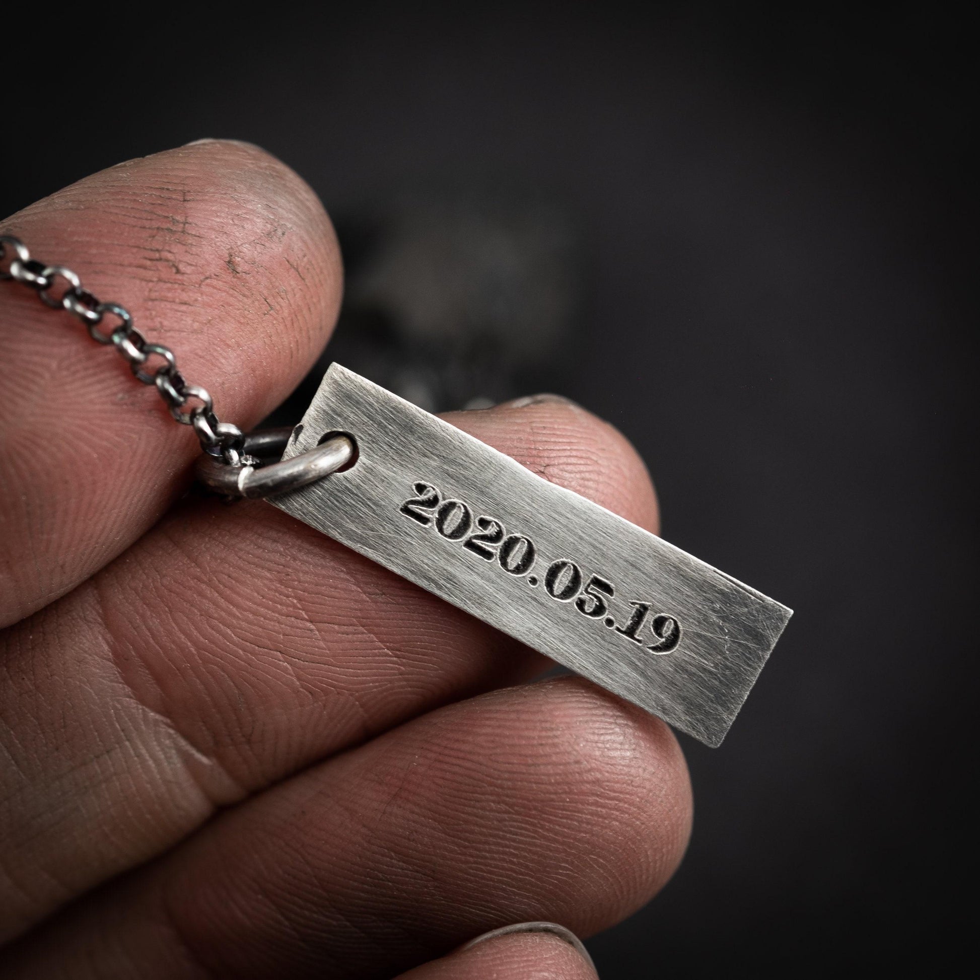 Custom Engraved Quote Necklace, Personalized Silver Pendant, Unique Gift for Him or Her, Inspirational Jewelry