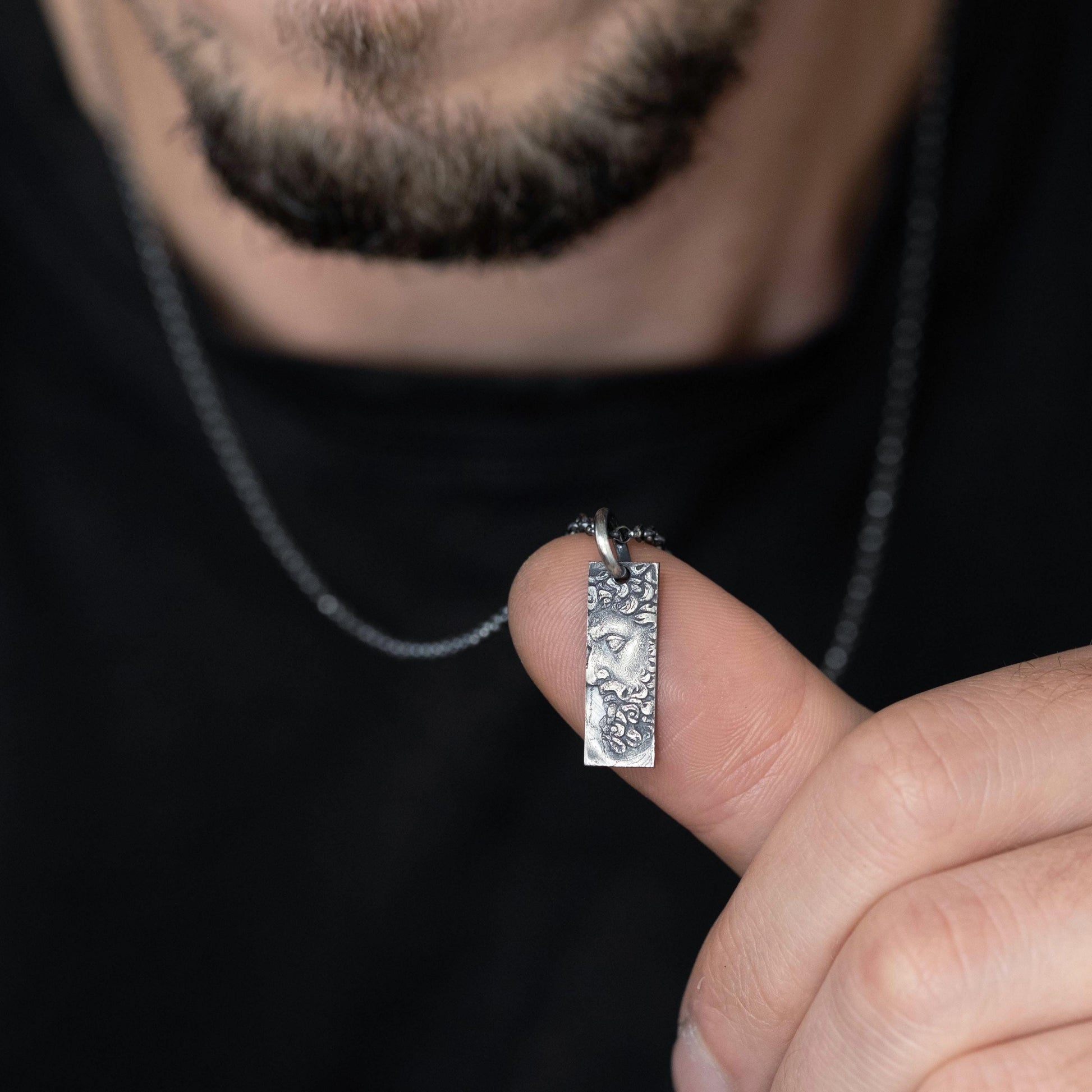 Marcus Aurelius Roman Emperor Men Stoic Necklace, Personalized Custom Ancient Stoicism Pendant, Men's Meditation Gift, Anxiety Relief Gift