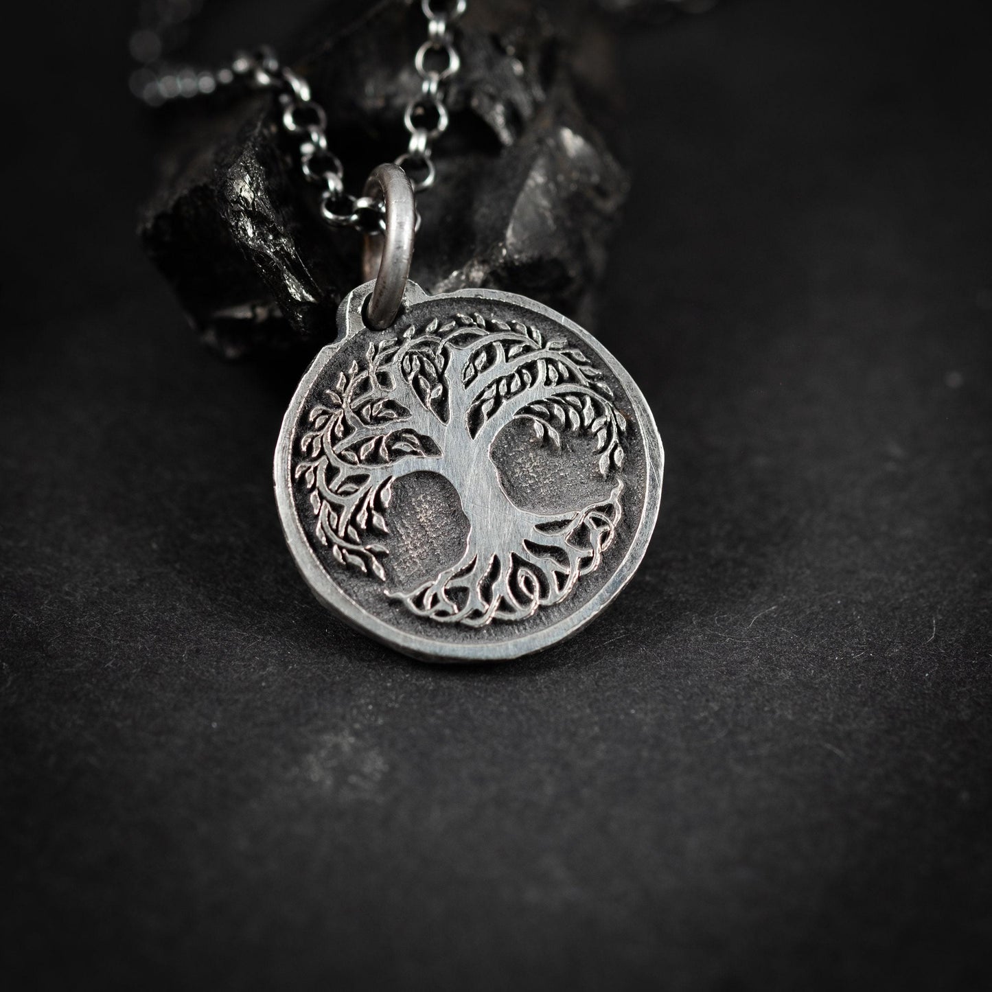 Tree of Life Yggdrasil Viking Silver necklace, Unique viking mens jewelry, Personalized rustic necklace, norse mythology jewelry, men gift