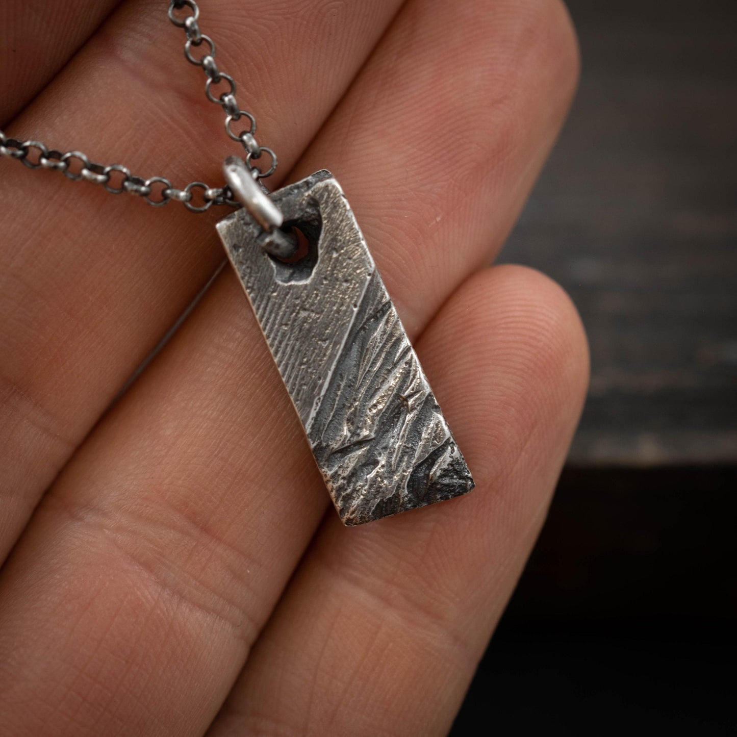 Handmade Rustic Men's Necklace, Anniversary Gift for Husband, Boyfriend Gift, Statement Necklace for Man
