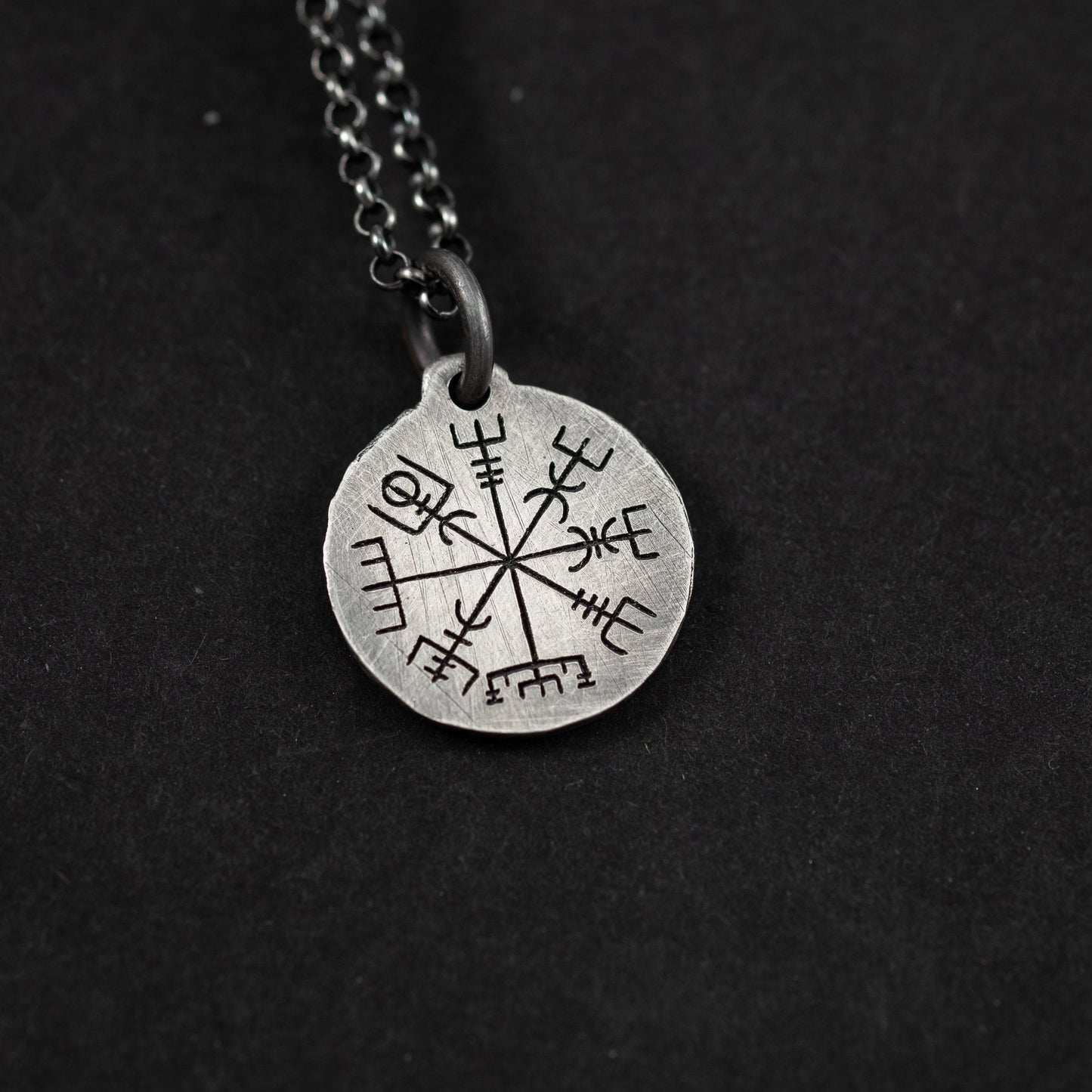 Silver Vegvisir Viking compass mens pendant necklace, Silver norse jewelry, Viking compass,mens gift, norse mythology, Personalized engraved