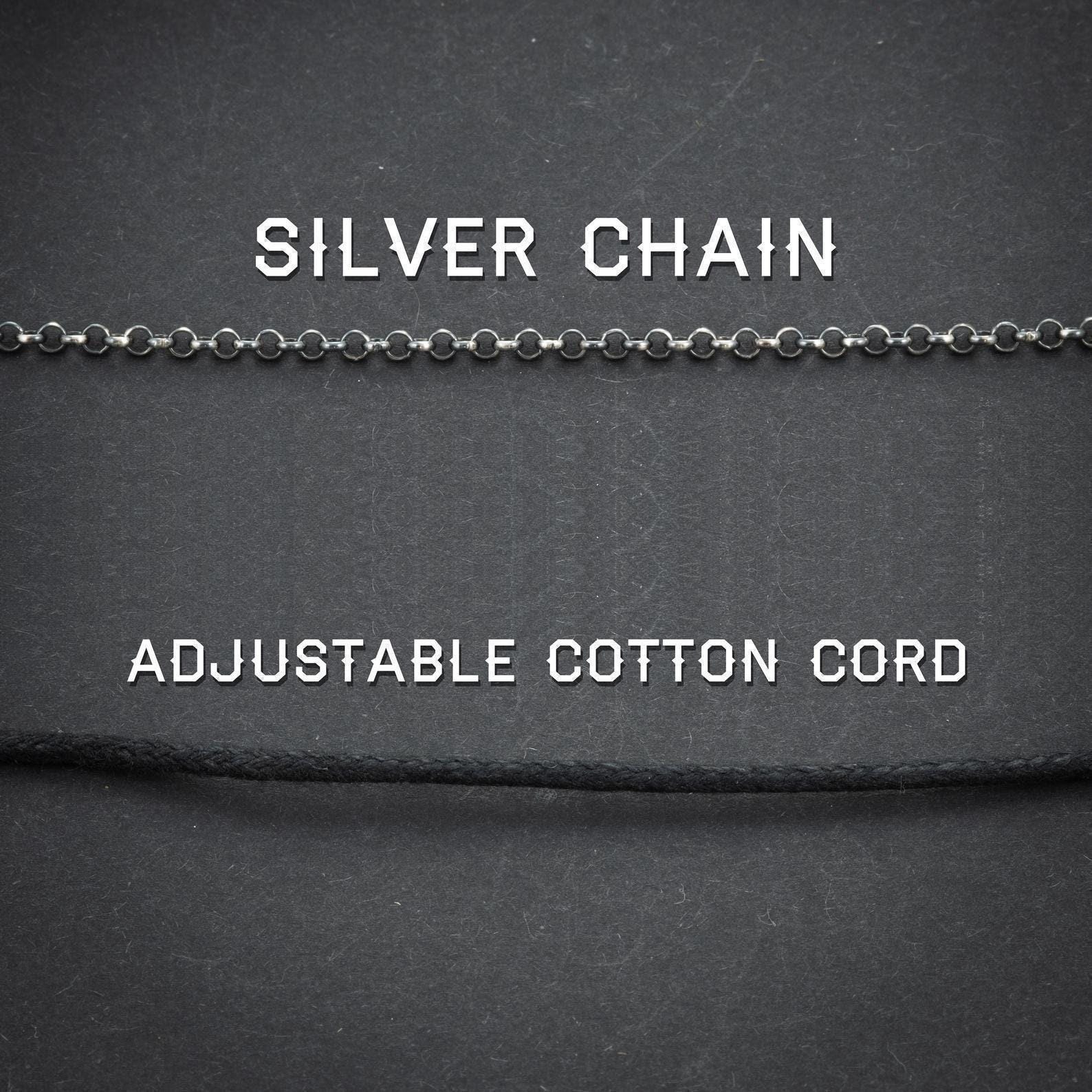 Sterling Silver Cross Necklace - Rustic Oxidized Finish for Men