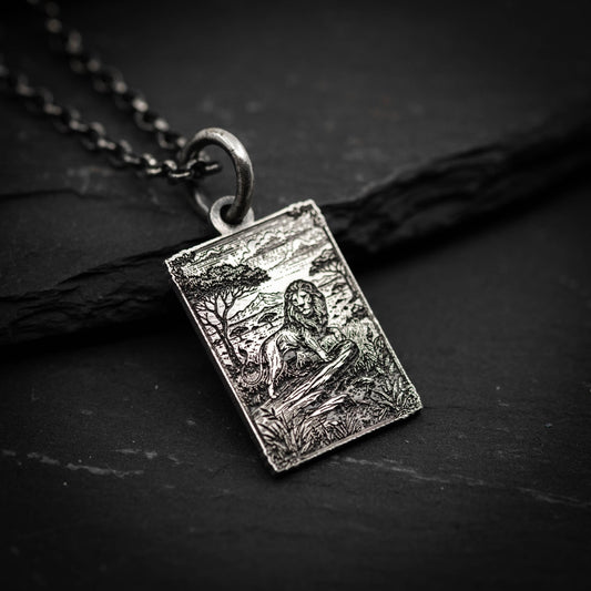 Sterling Lion Pendant Necklace — Leo Zodiac, Protective Amulet, Bold Lion Jewelry