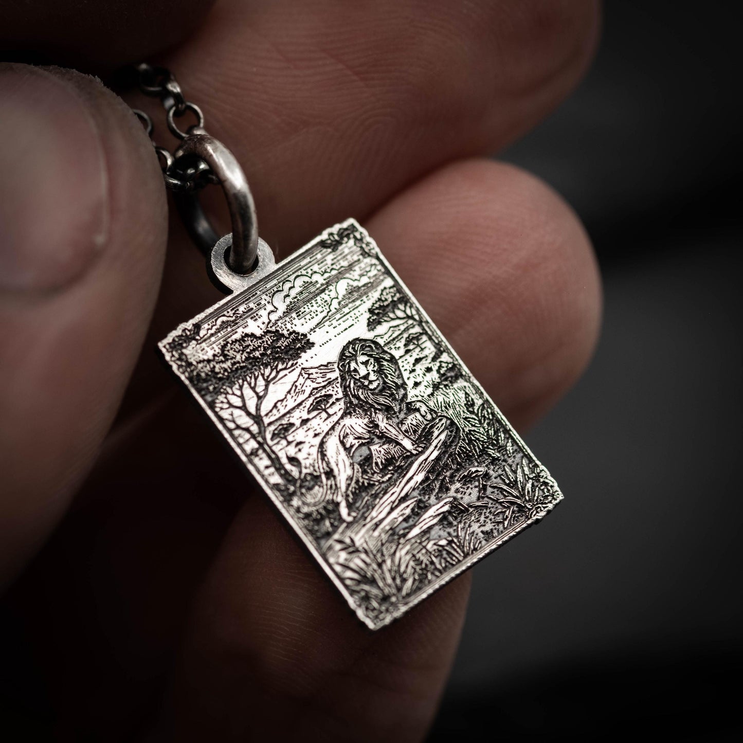 Sterling Lion Pendant Necklace — Leo Zodiac, Protective Amulet, Bold Lion Jewelry