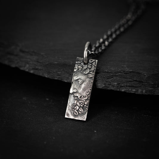Marcus Aurelius Roman Emperor Men Stoic Necklace, Personalized Custom Ancient Stoicism Pendant, Men's Meditation Gift, Anxiety Relief Gift