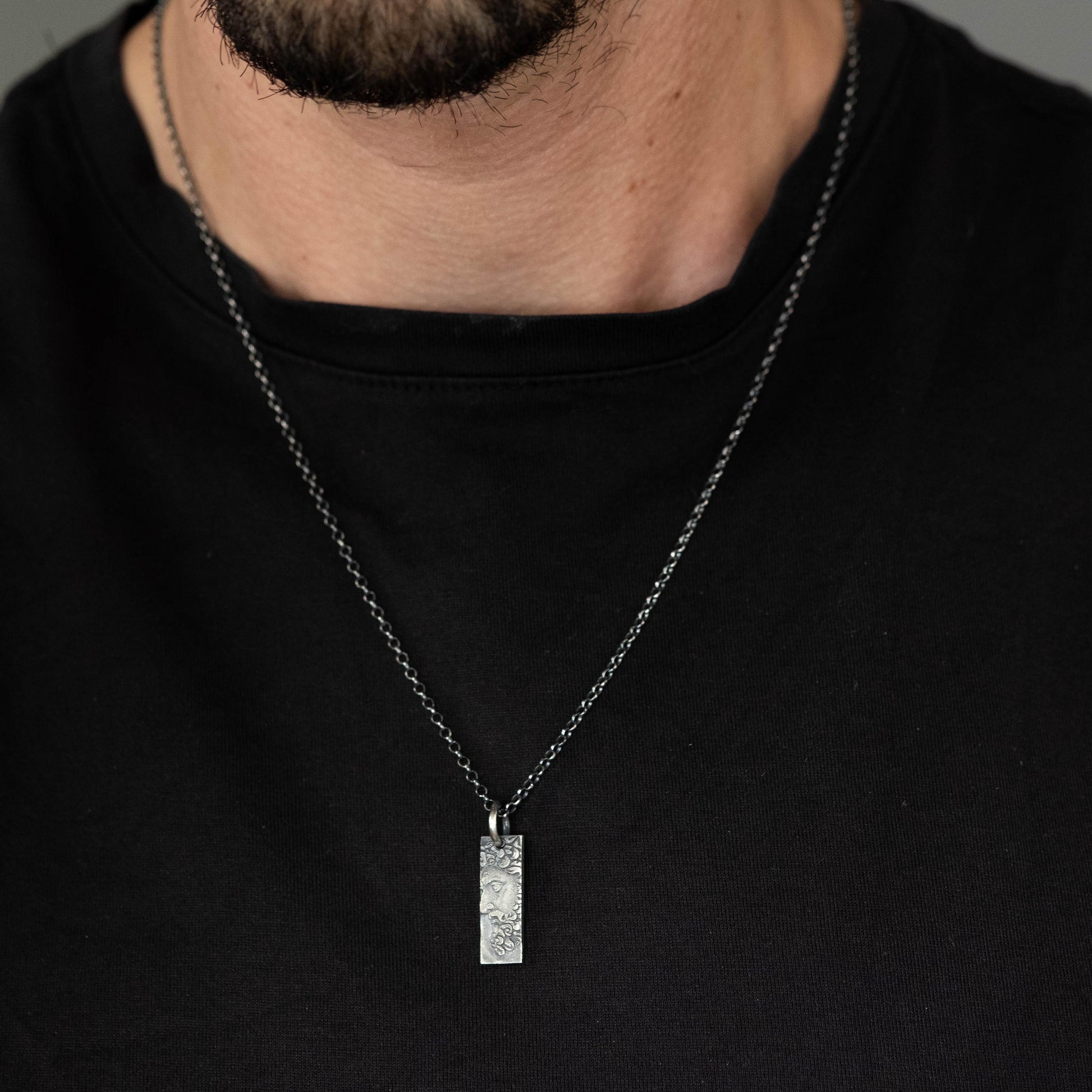 Marcus Aurelius Roman Emperor Men Stoic Necklace, Personalized Custom Ancient Stoicism Pendant, Men's Meditation Gift, Anxiety Relief Gift
