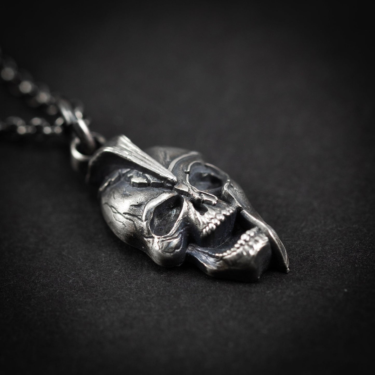 Silver Spartan warrior skull pendant, Gladiator Helmet necklace,, Boyfriend handmade gift, Greek Mythology pendant, unique mens necklace