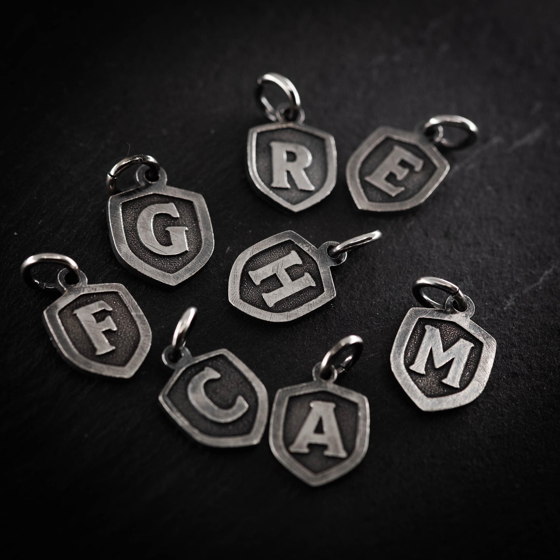 Men's silver initial necklace, Custom Letter gift For Men, Personalized Jewelry, Gift For Him