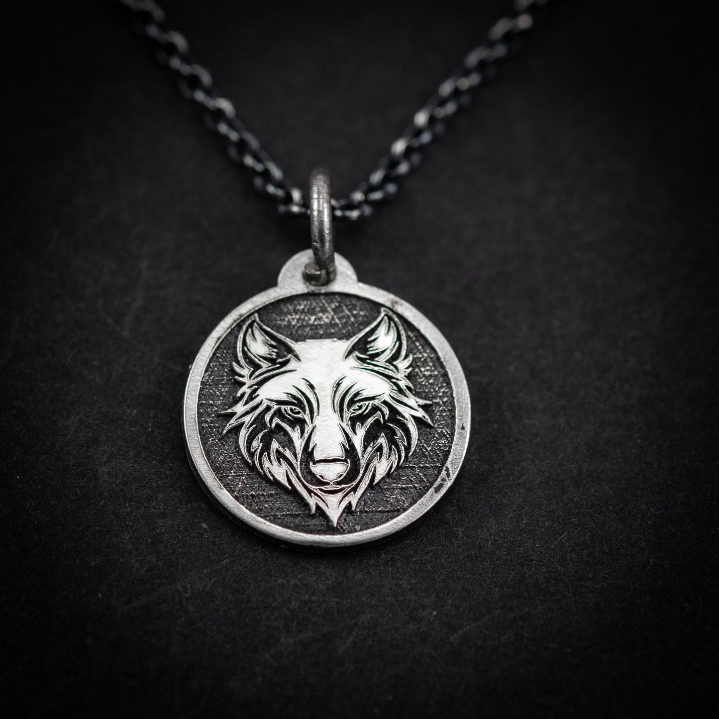 Wild Wolf Silver Men Necklace, Best Wolf Men Necklace, Nodric Wolf Charm Chain, Necklace For Men, Best Friend Gift Necklace