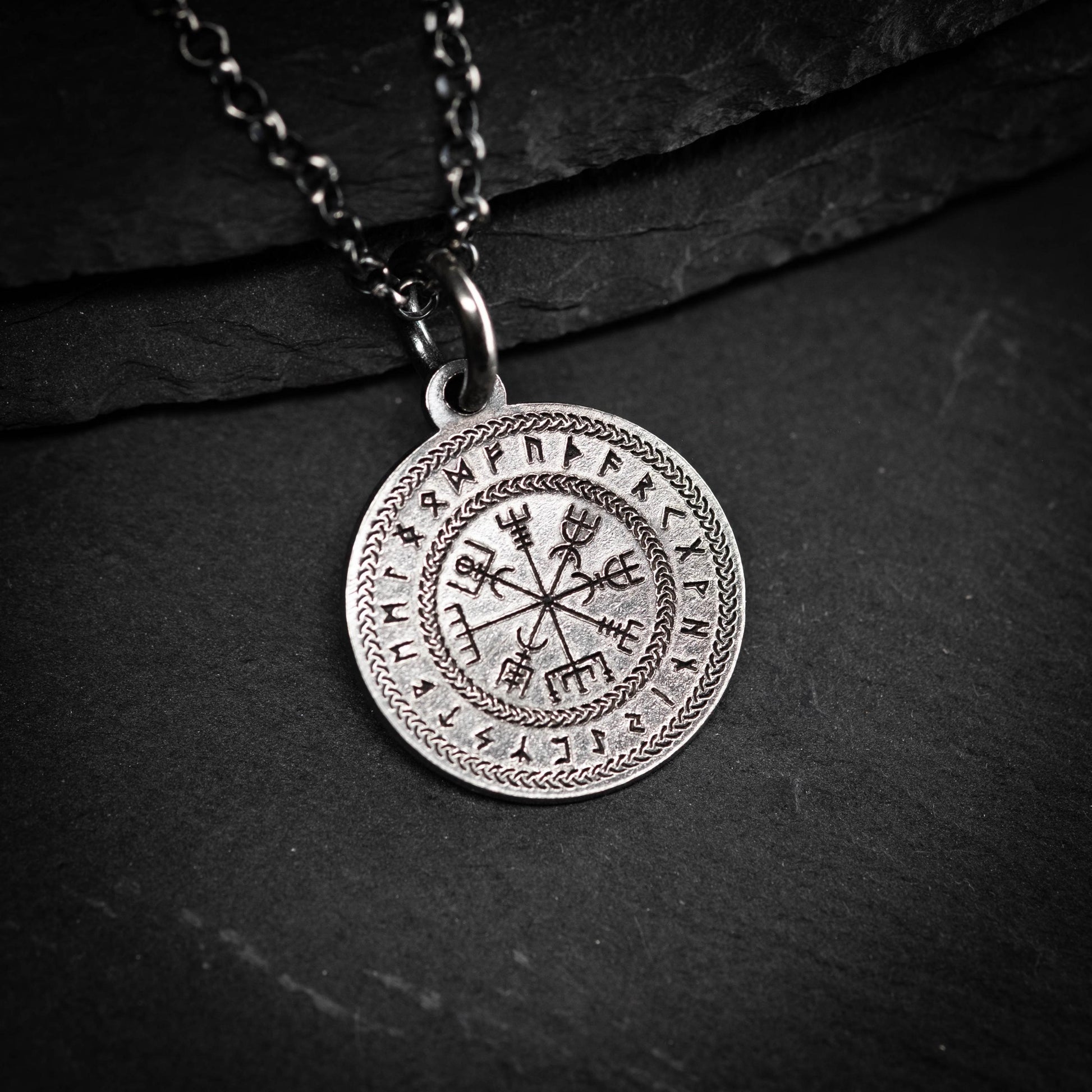 Vegvisir Viking Compass Rune Necklace, Personalized Handmade Norse Jewelry, Viking, Norse Mythology Gift for Men or Women