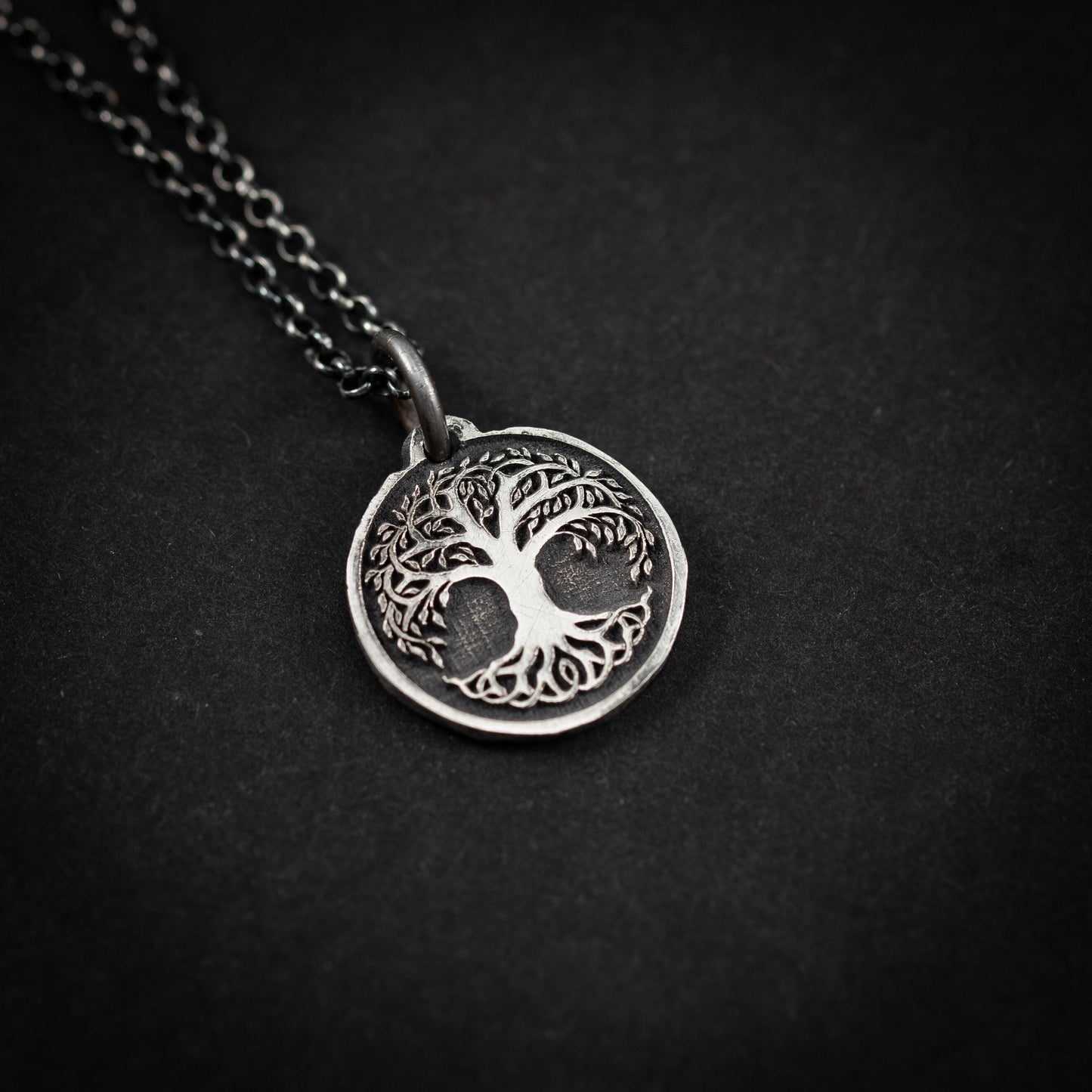 Tree of Life Yggdrasil Viking Silver necklace, Unique viking mens jewelry, Personalized rustic necklace, norse mythology jewelry, men gift