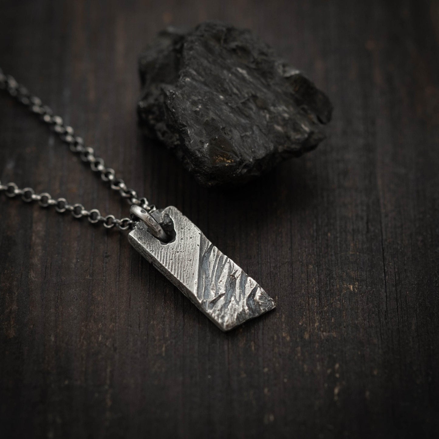 Handmade Rustic Men's Necklace, Anniversary Gift for Husband, Boyfriend Gift, Statement Necklace for Man