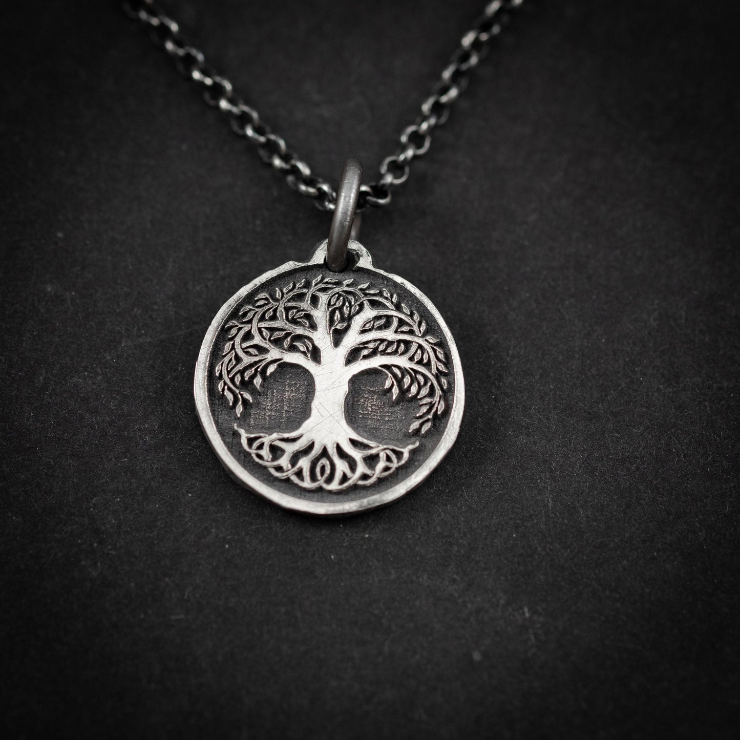 Tree of Life Yggdrasil Viking Silver necklace, Unique viking mens jewelry, Personalized rustic necklace, norse mythology jewelry, men gift