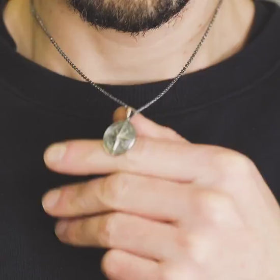 Silver Compass mens pendant necklace, Rustic Oxidized Silver Adventure handmade jewelry, Unique travel gift, Christmas gifts
