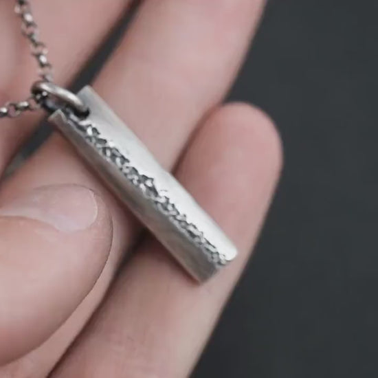 Oxidized Rustic Sterling Silver jewelry for men or women, Handmade Modern jewelry
