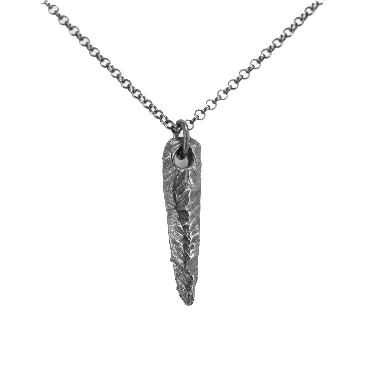 Black rustic silver necklace