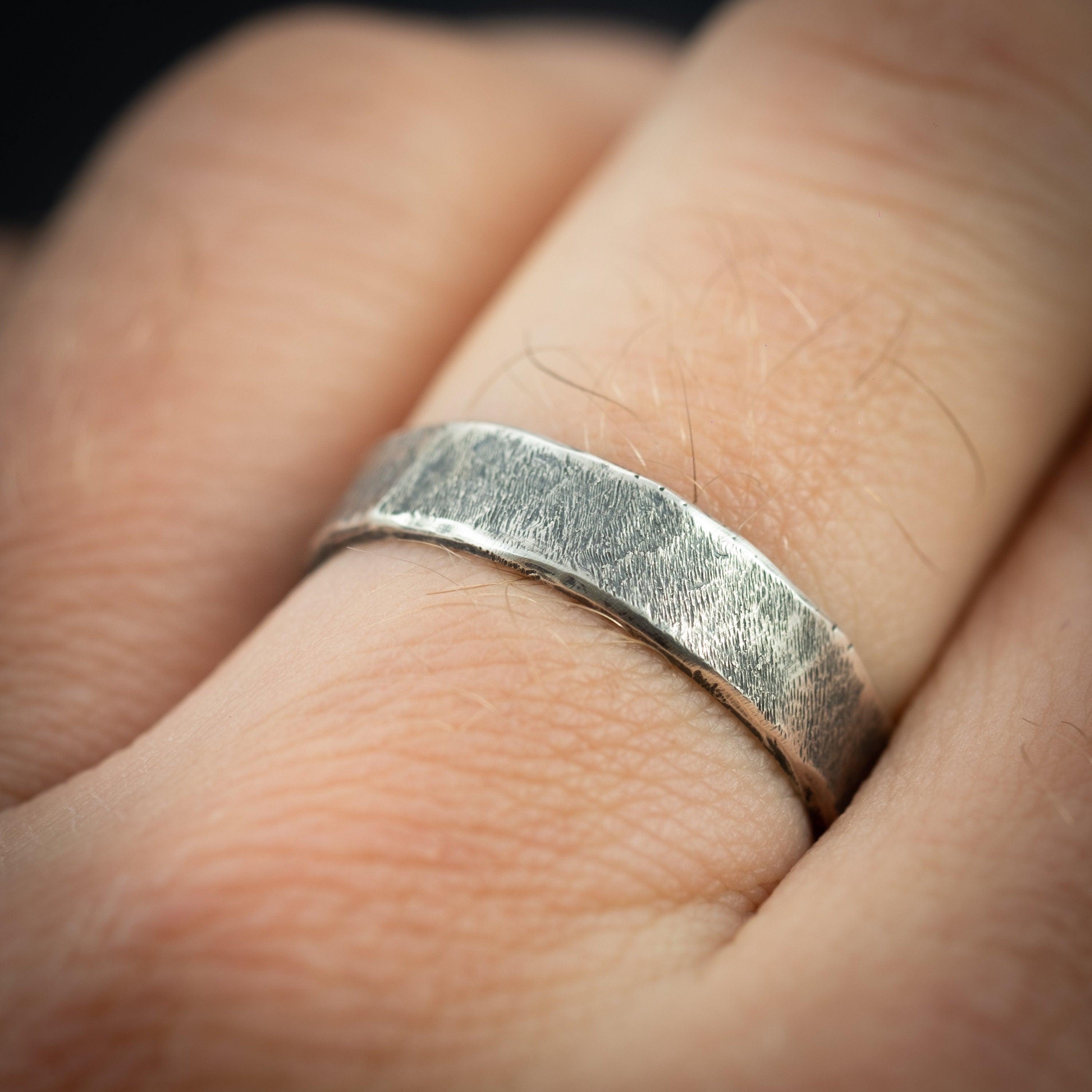 Buy Black Silver Blue Men Ring, Personalized Gift Ring, Custom Engraved Men Ring  Gift, Boyfriend Brushed Matte Stainless Steel Ring, Blue Inside Online in  India - Etsy
