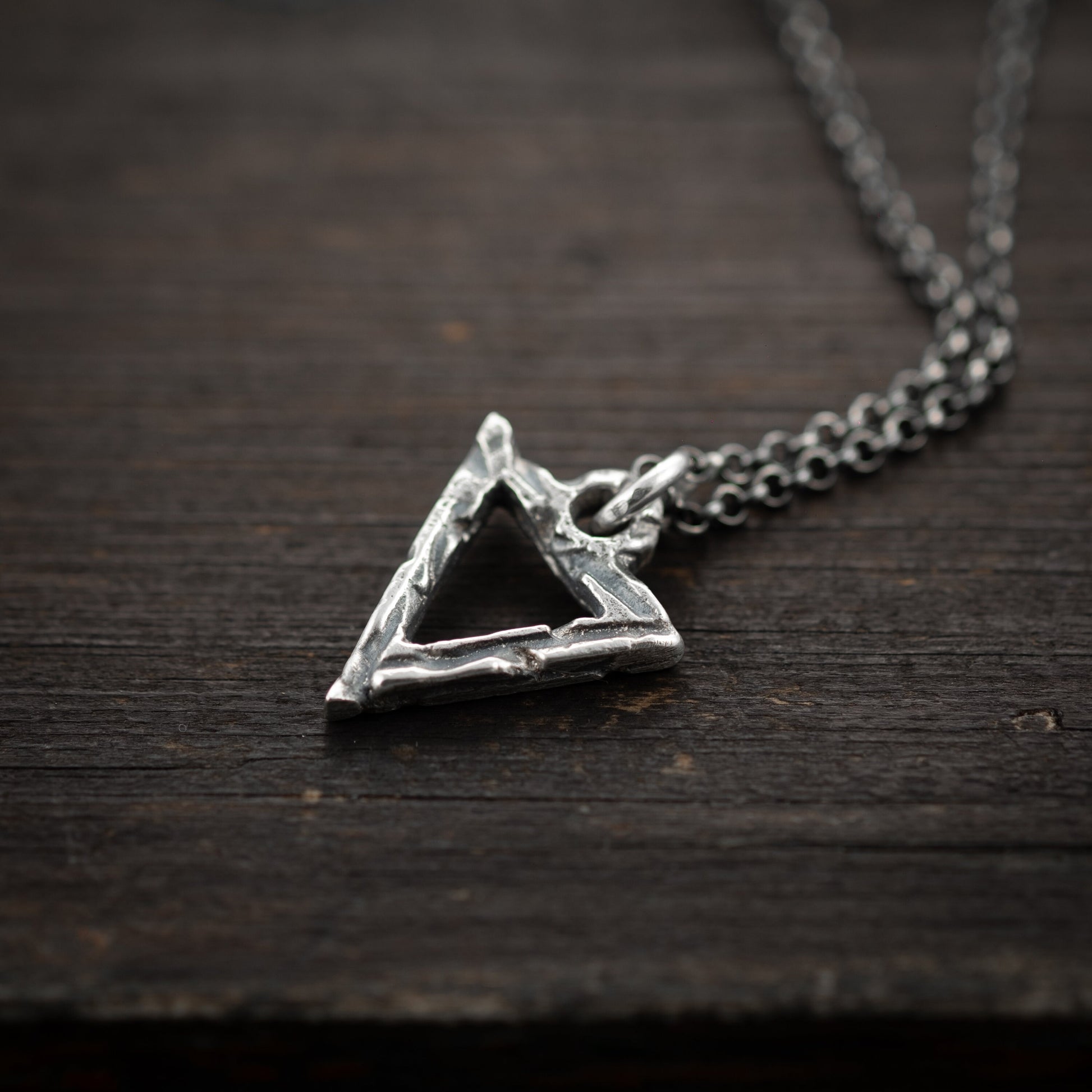 Triangle Silver Protection Amulet  Necklace, Gift for him, Gift for her, Mens gift, Boyfriend Christmas gift, Husbant gift, Gift for him