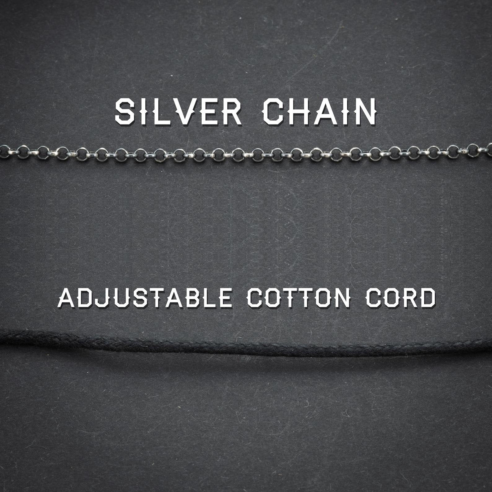 Rustic Mens Silver protection pendant necklace, Unique Mens gift,  Handmade Silver jewelry, Gift for him, Boyfriend gift, Husbant gift