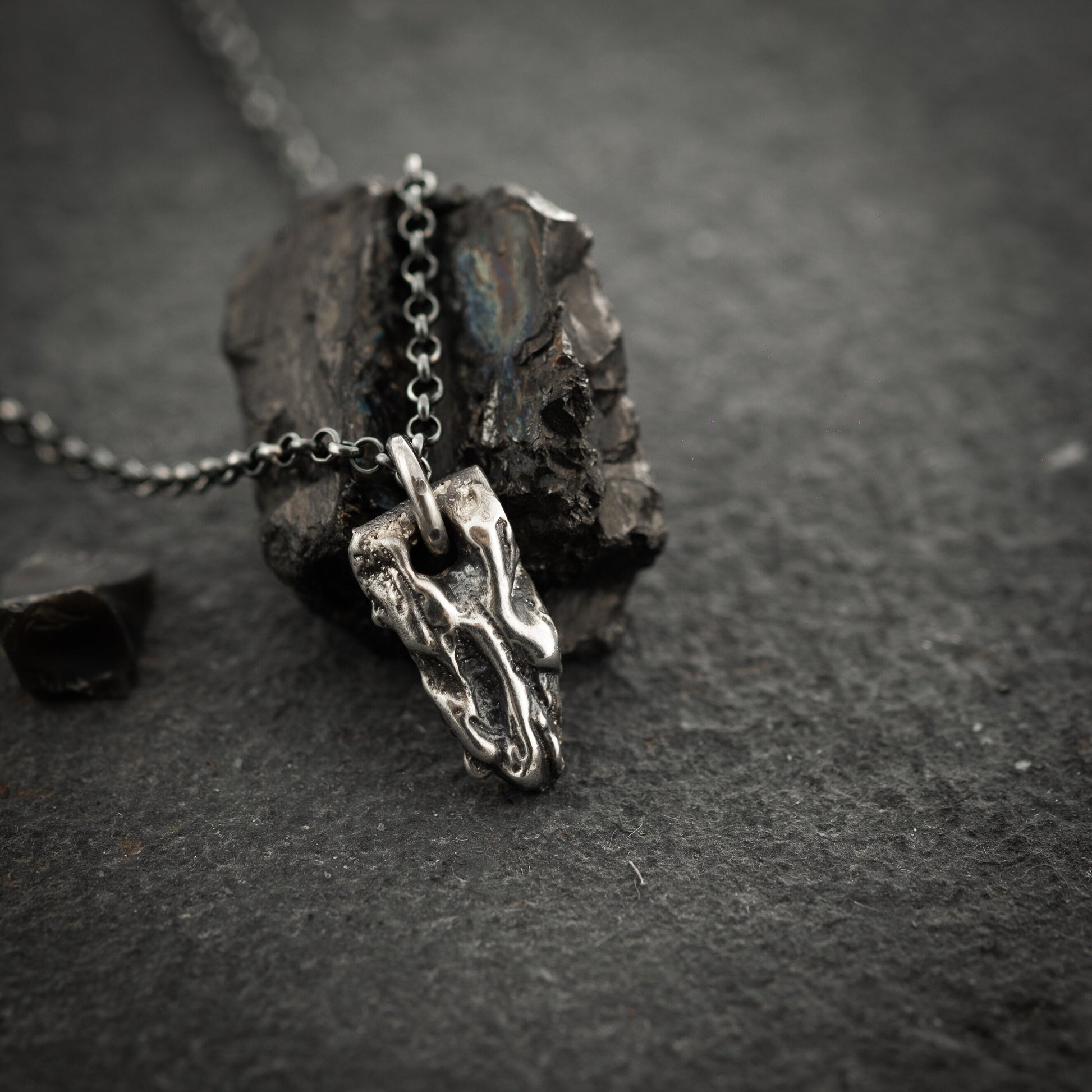 Rustic Mens Silver protection pendant necklace, Unique Mens gift,  Handmade Silver jewelry, Gift for him, Boyfriend gift, Husbant gift