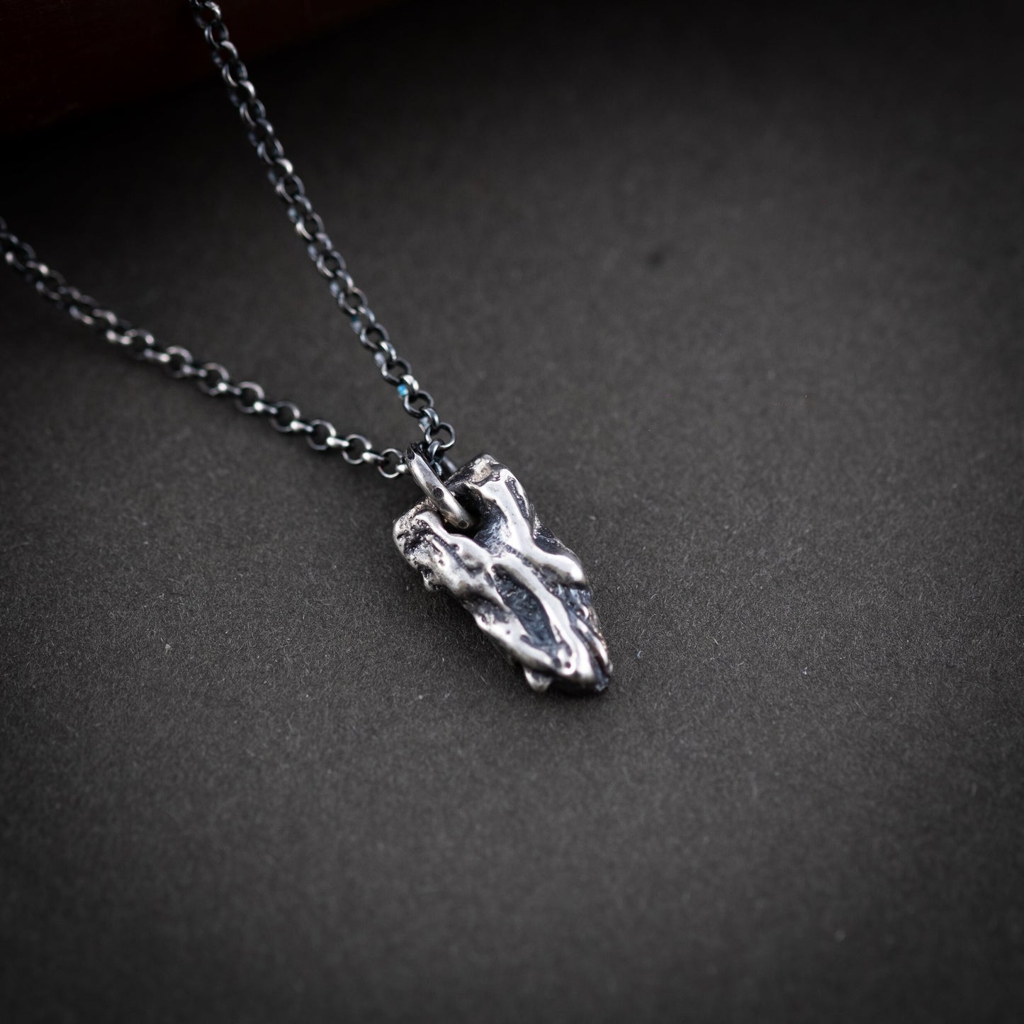 Rustic Mens Silver protection pendant necklace, Unique Mens gift,  Handmade Silver jewelry, Gift for him, Boyfriend gift, Husbant gift