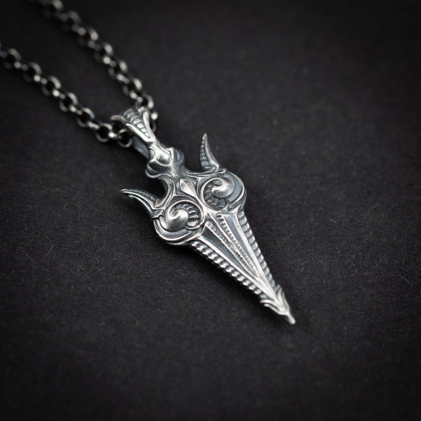 Gungnir spear Silver Viking Necklace, Warrior mens necklace, Norse Mythology, Strength pendant necklace, Handmade jewelry,