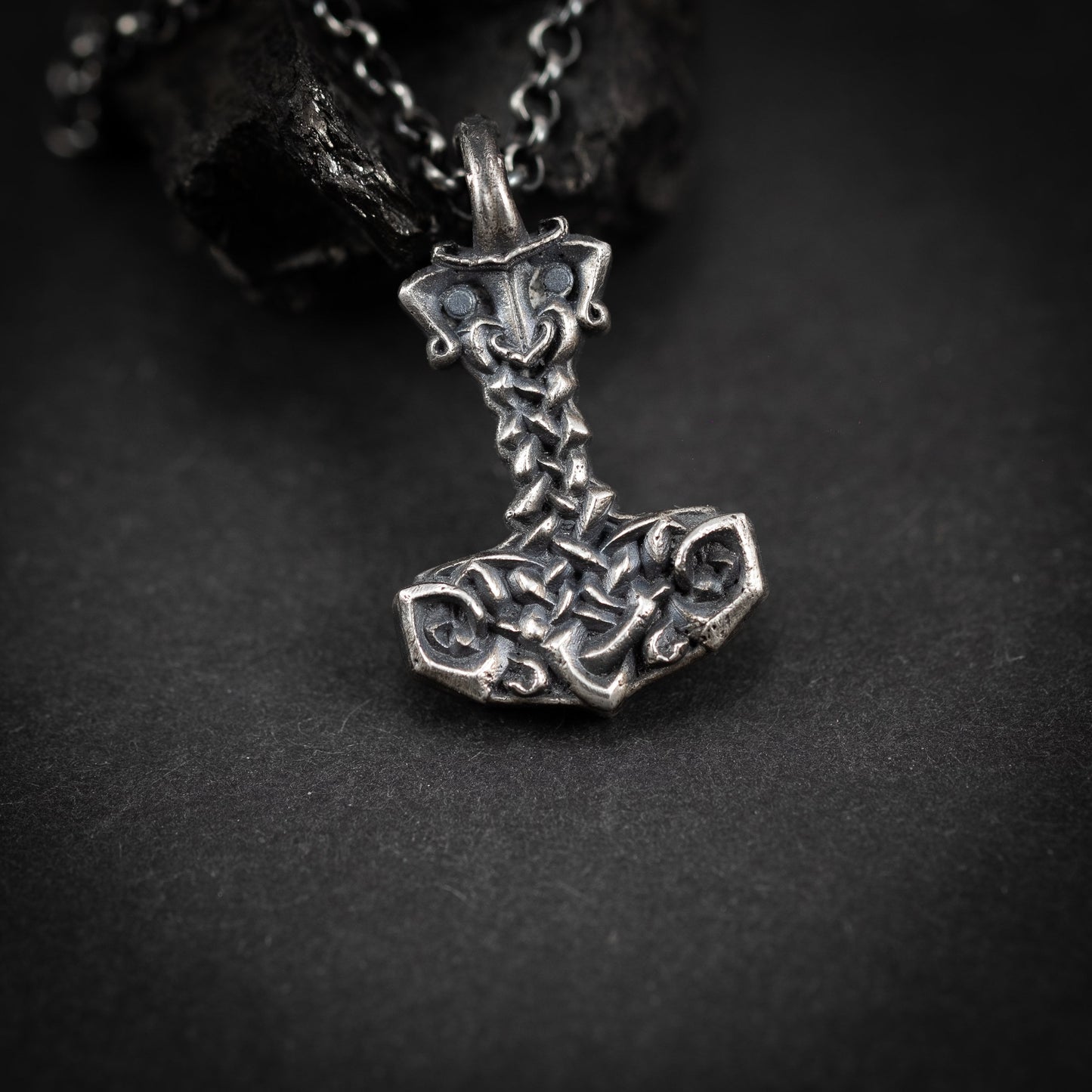 Thor's hammer Silver Pendant, Viking jewelry, Mjölnir war hammer necklace, Gift for him, Boyfriend boyfriend gifts, Norse jewelry, mens gift