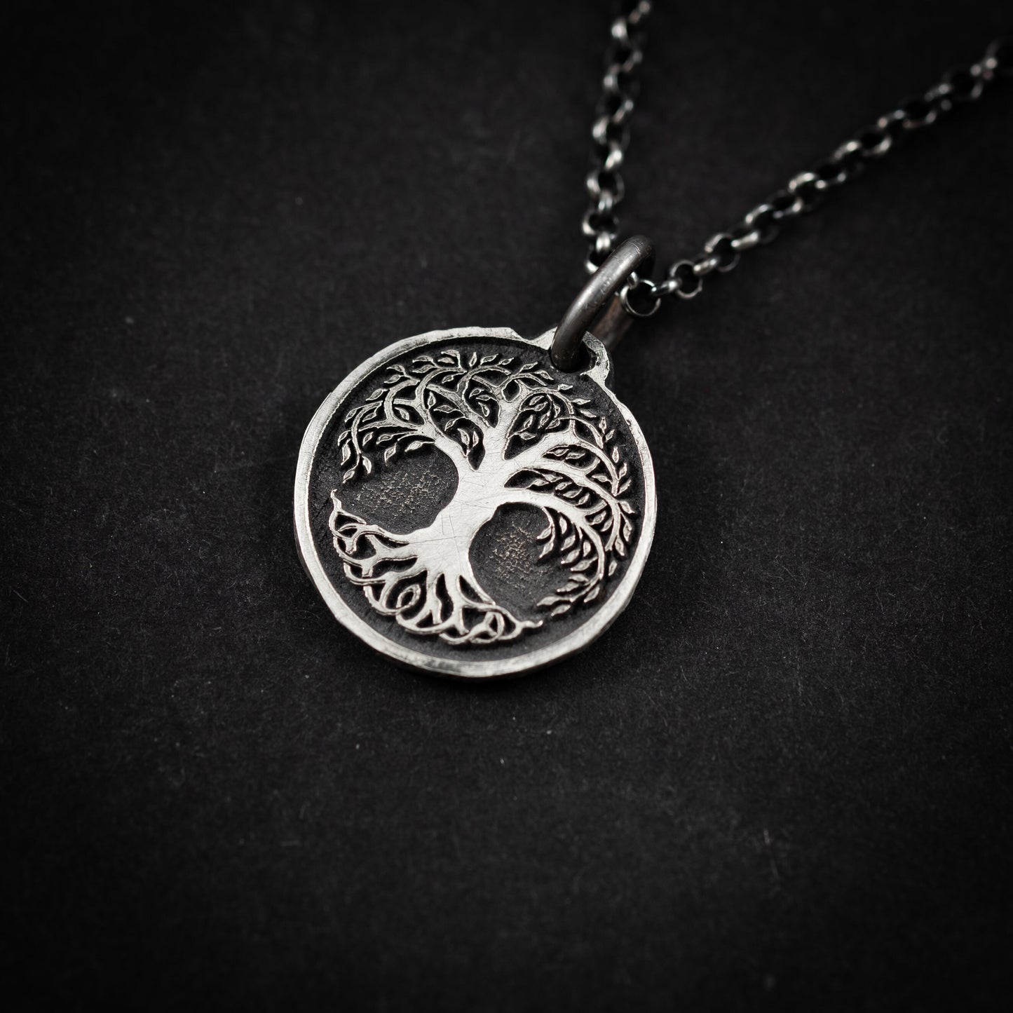 Yggdrasil Viking Tree of Life Silver necklace, Unique viking mens jewelry, Personalized rustic necklace, norse mythology jewelry, men gift